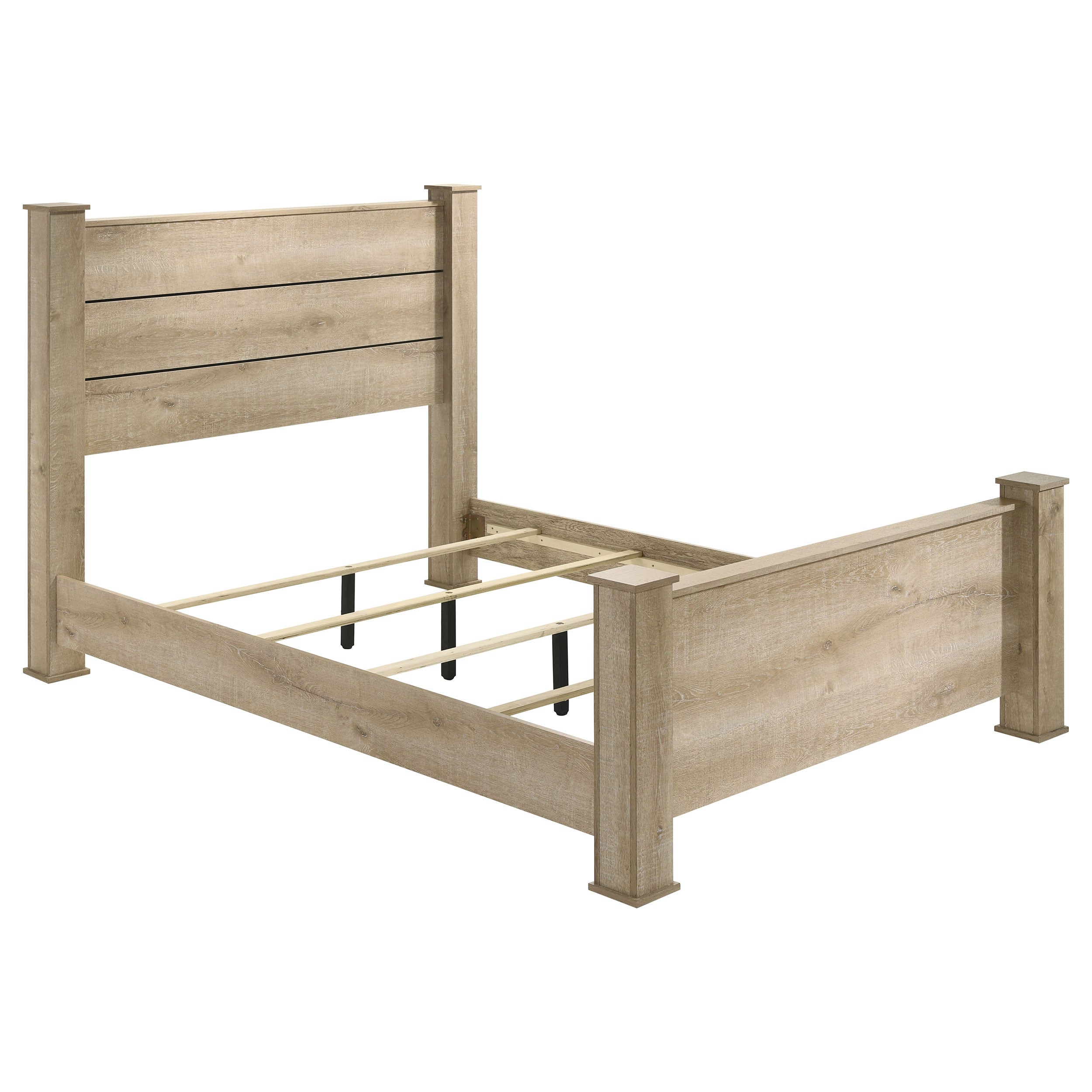 Oakglen 55-inch  Panel Bed Weathered Oak