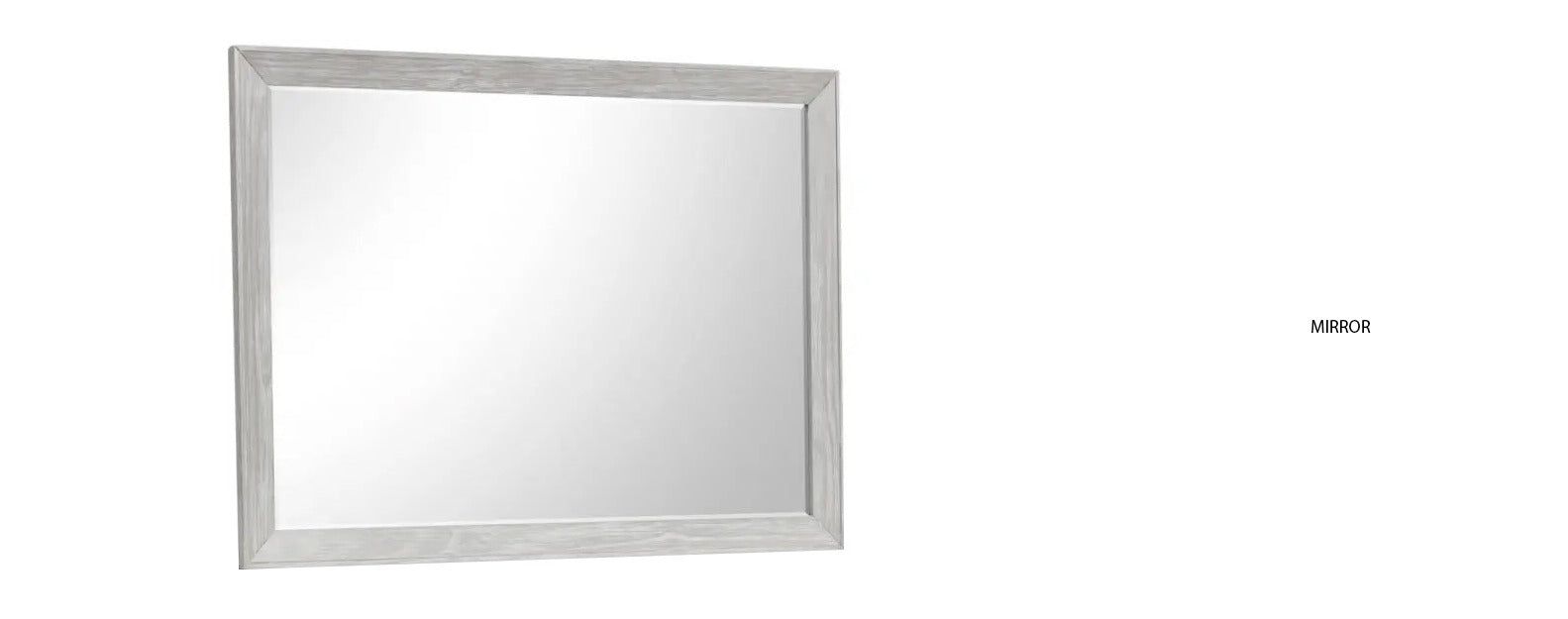 Fantasia Dove 4PC Bedroom Set (Bed, Dresser, Mirror, 1 Nightstand)