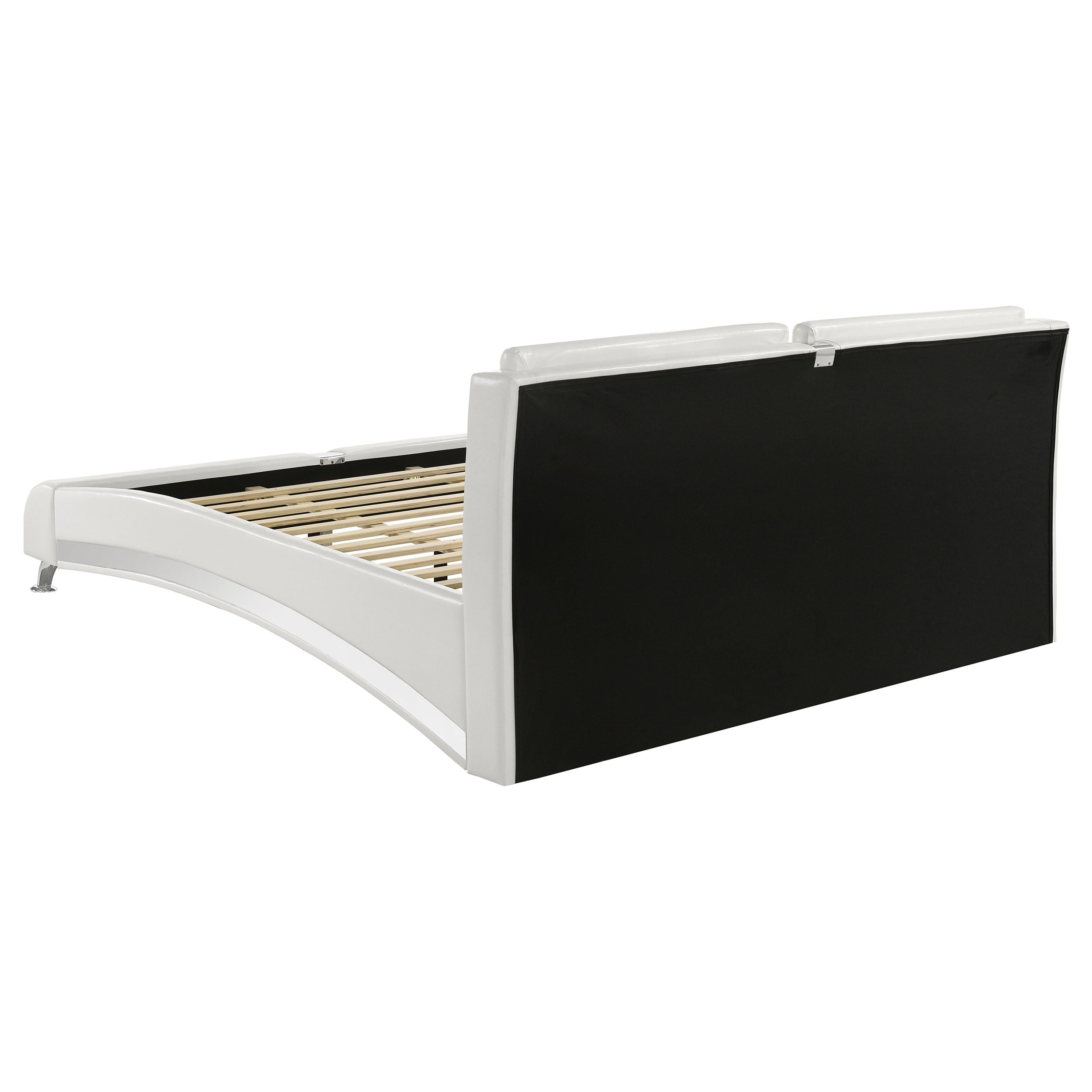 Jeremaine Upholstered  Sleigh Bed White