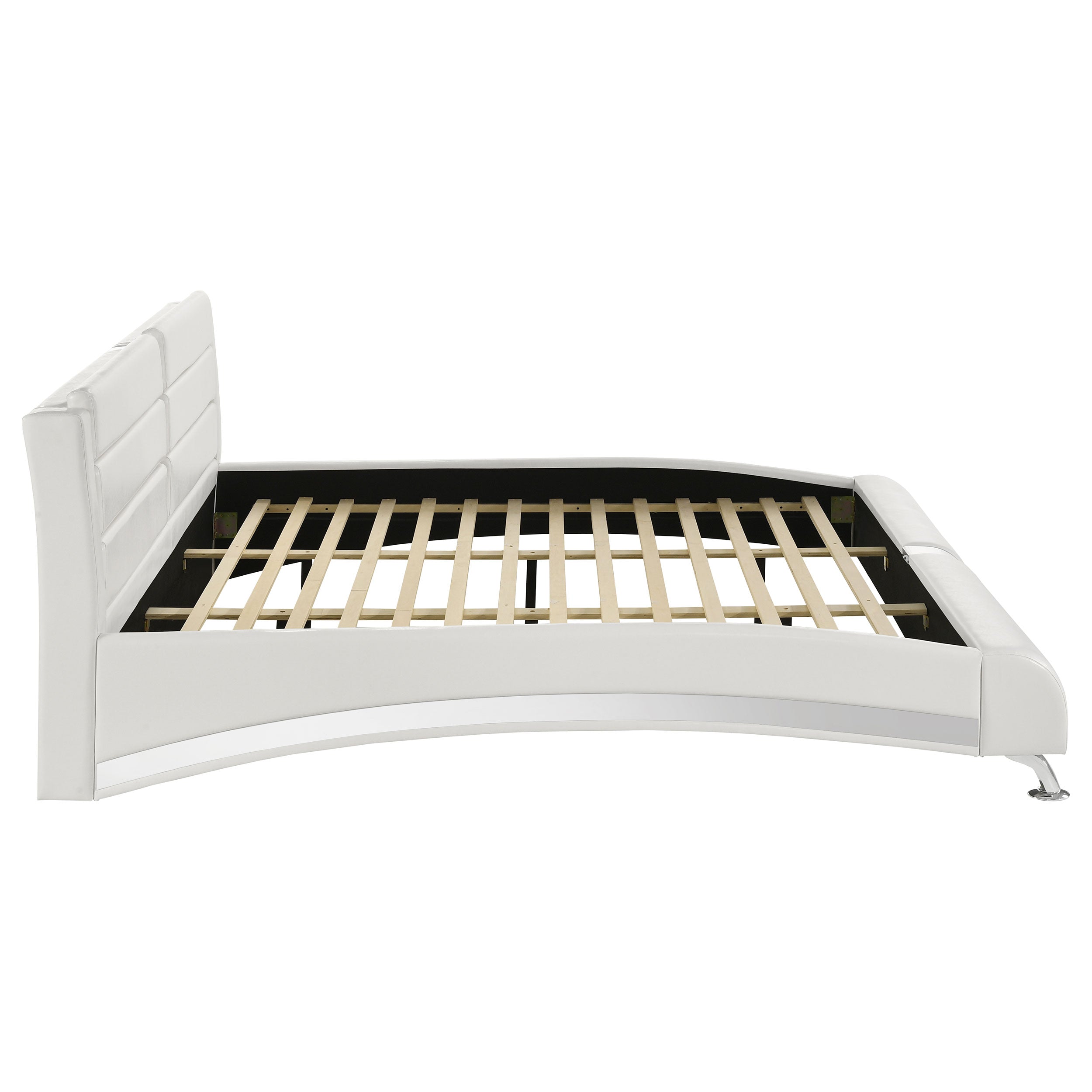 Jeremaine Upholstered  Sleigh Bed White