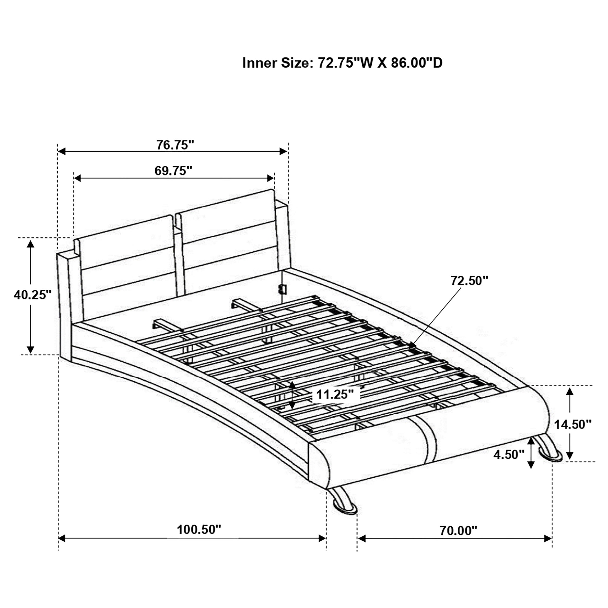 Jeremaine Upholstered  Sleigh Bed White