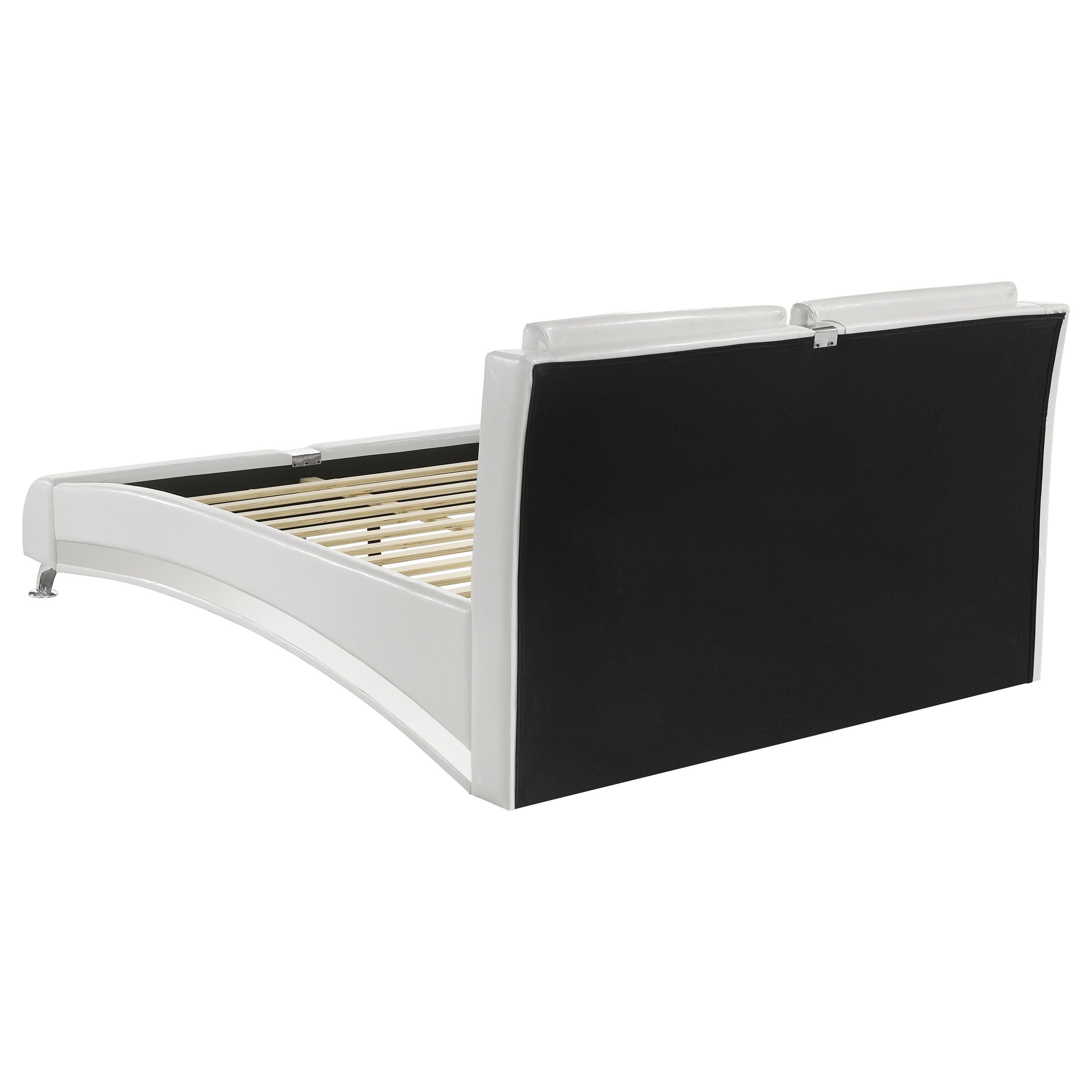 Jeremaine Upholstered  Sleigh Bed White