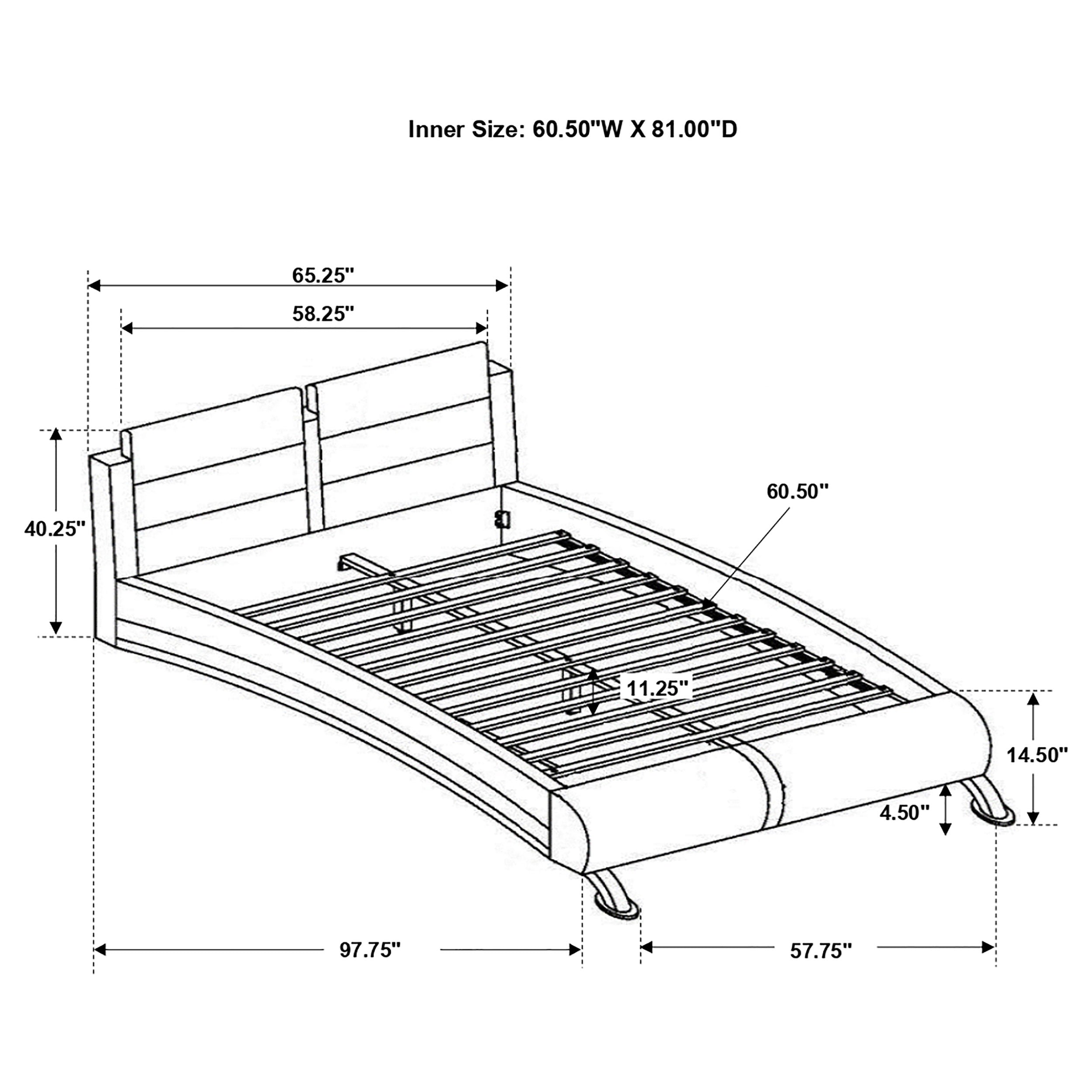 Jeremaine Upholstered  Sleigh Bed White