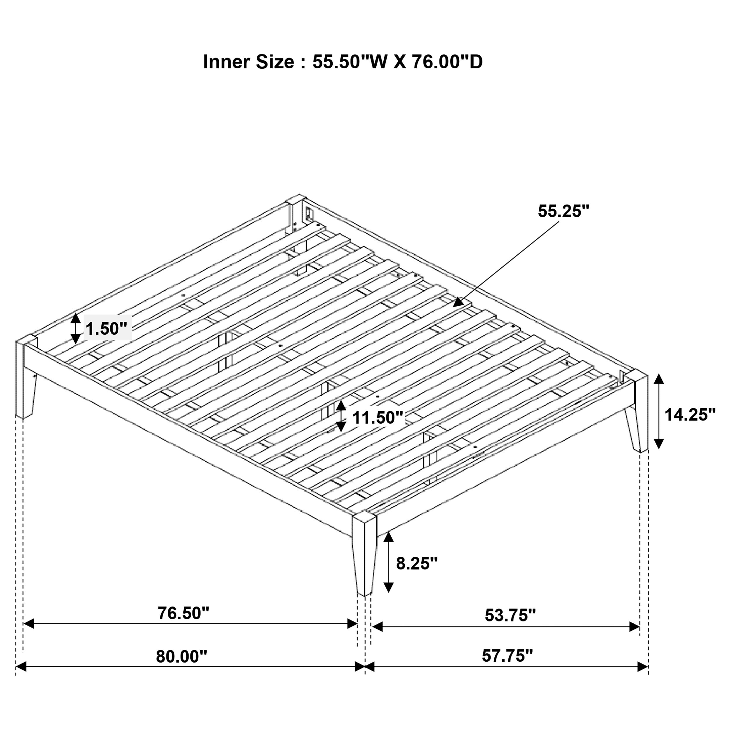 Hounslow Universal Platform Bed Black
