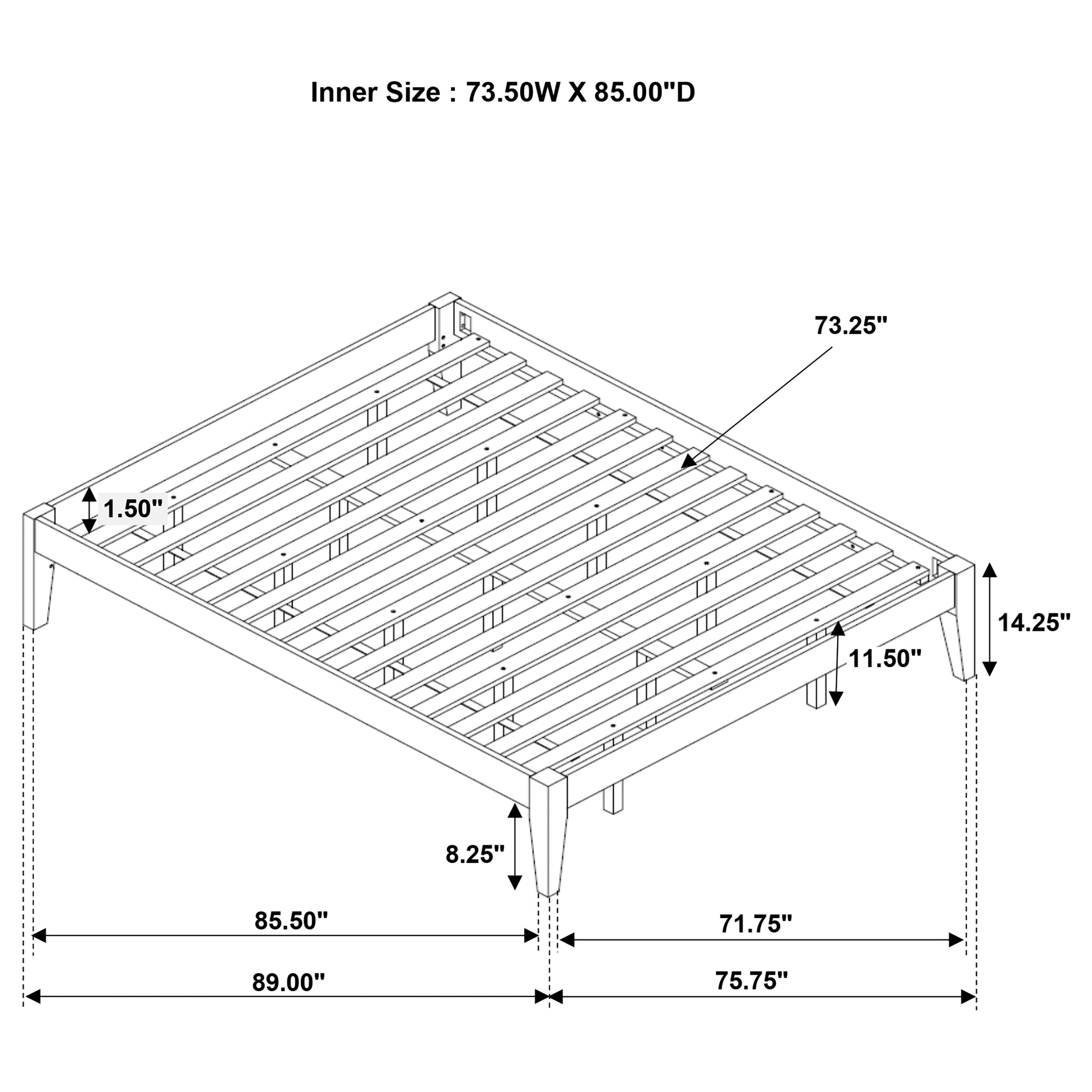 Hounslow Universal Platform Bed Black