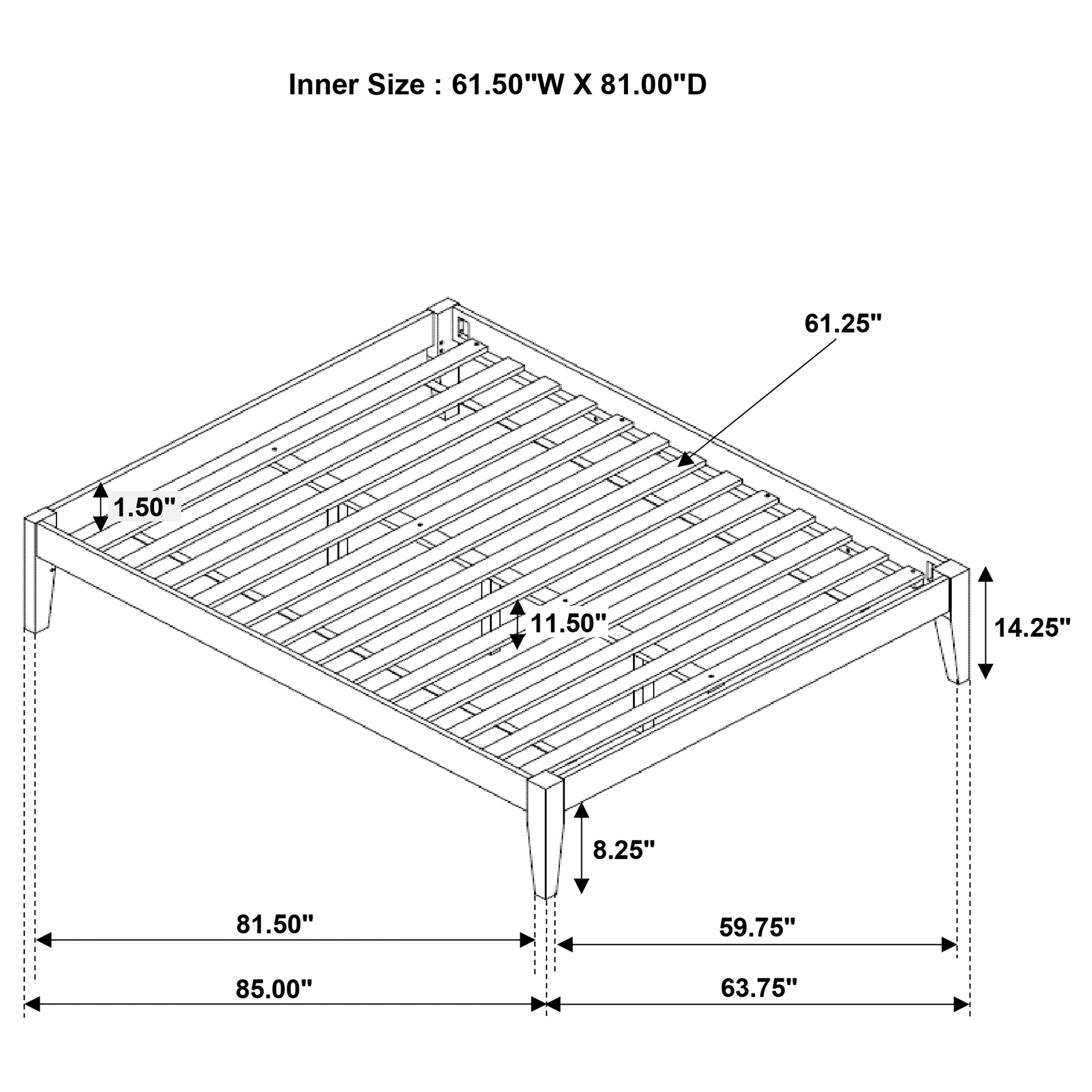 Hounslow Universal Platform Bed Black