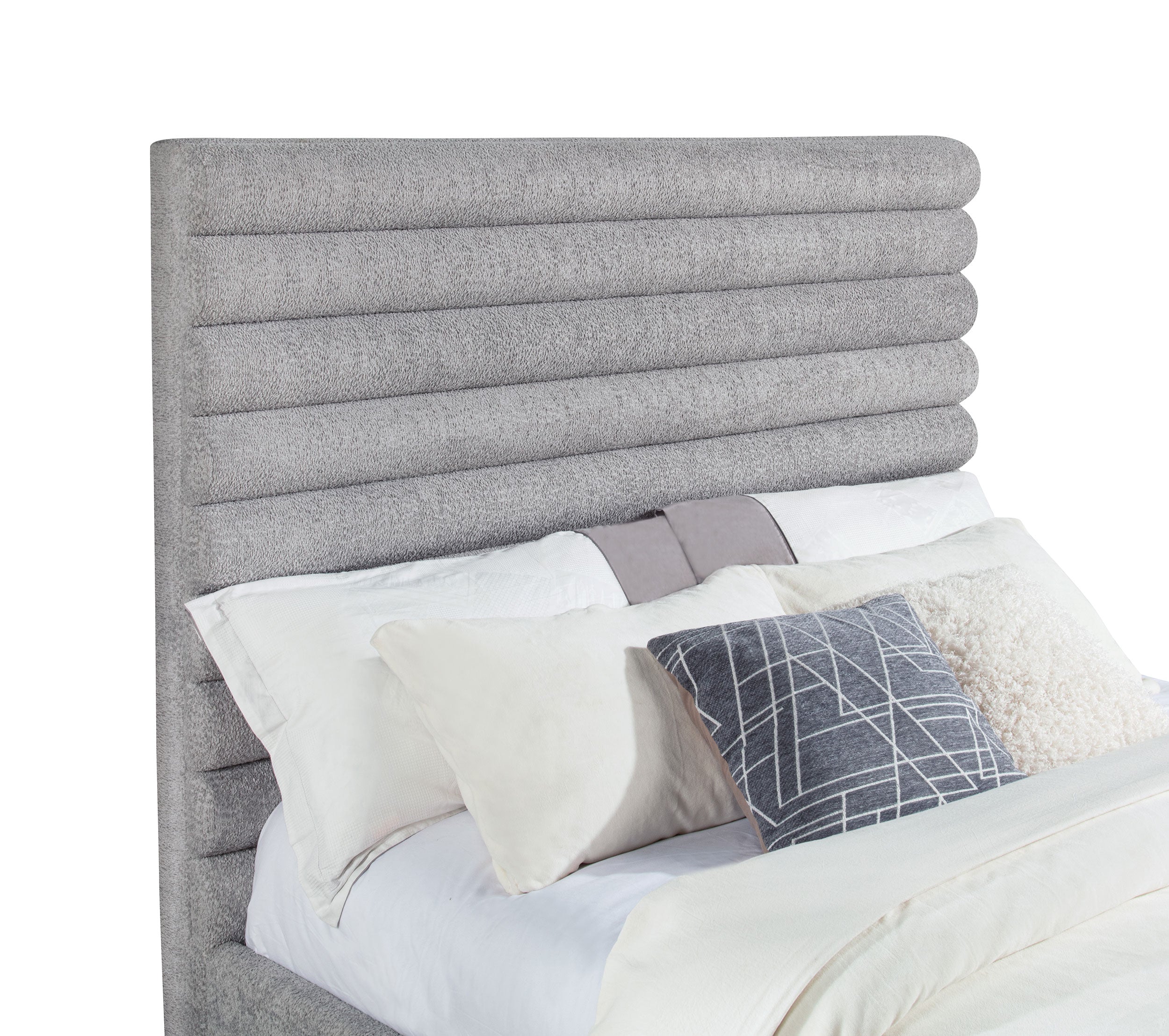 Patricia 58-inch Boucle Upholstered  Bed Grey