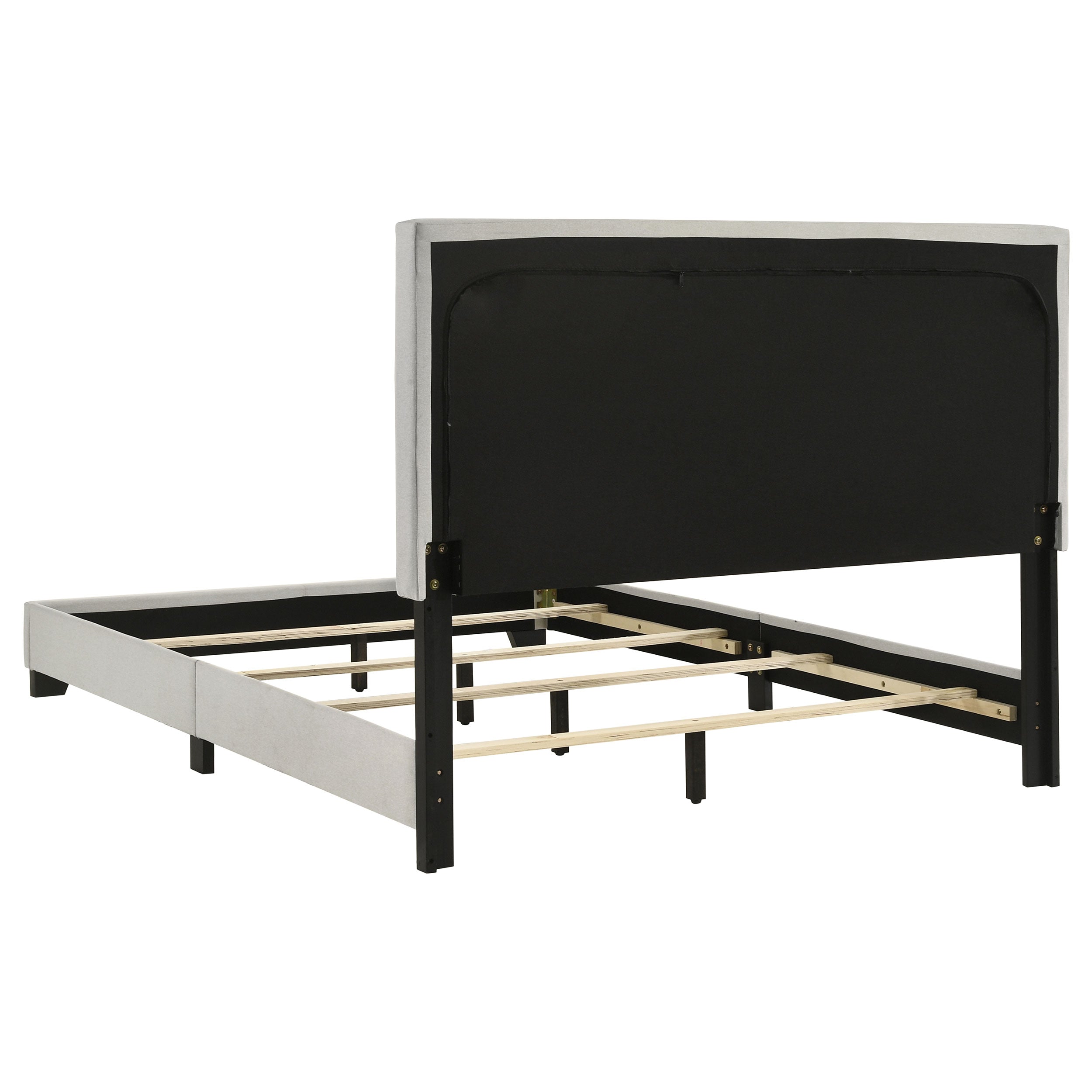 Dorian Fabric Upholstered  Panel Bed Cream