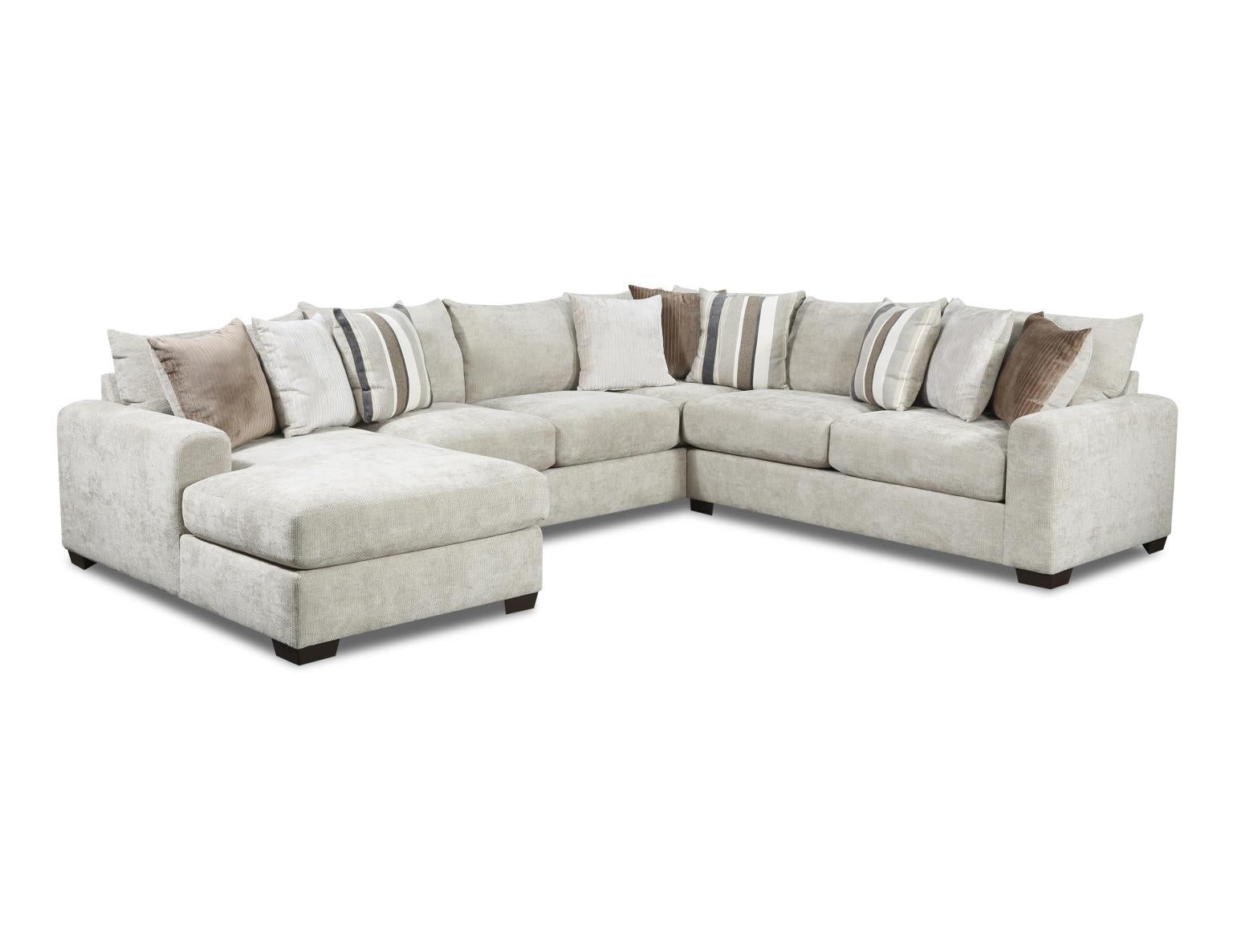 Dahlia Pebble 3pc Sectional Sofa