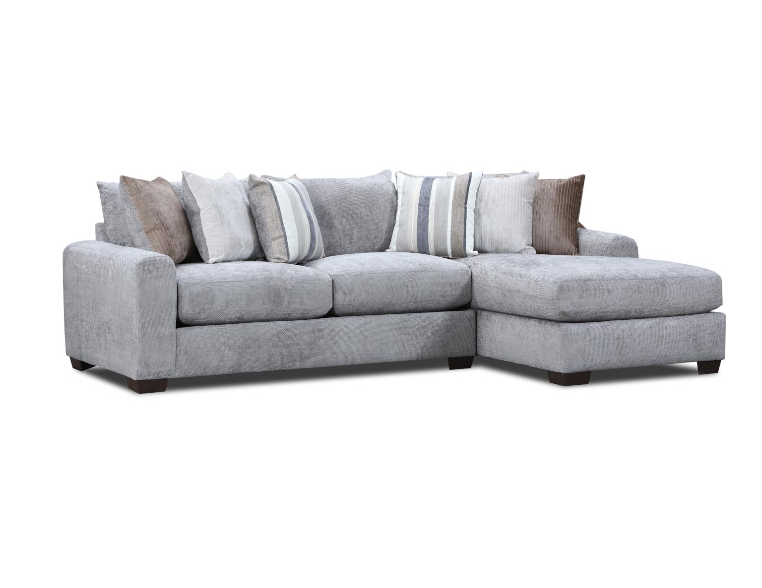 Dahlia Charcoal 2pc Sectional Sofa
