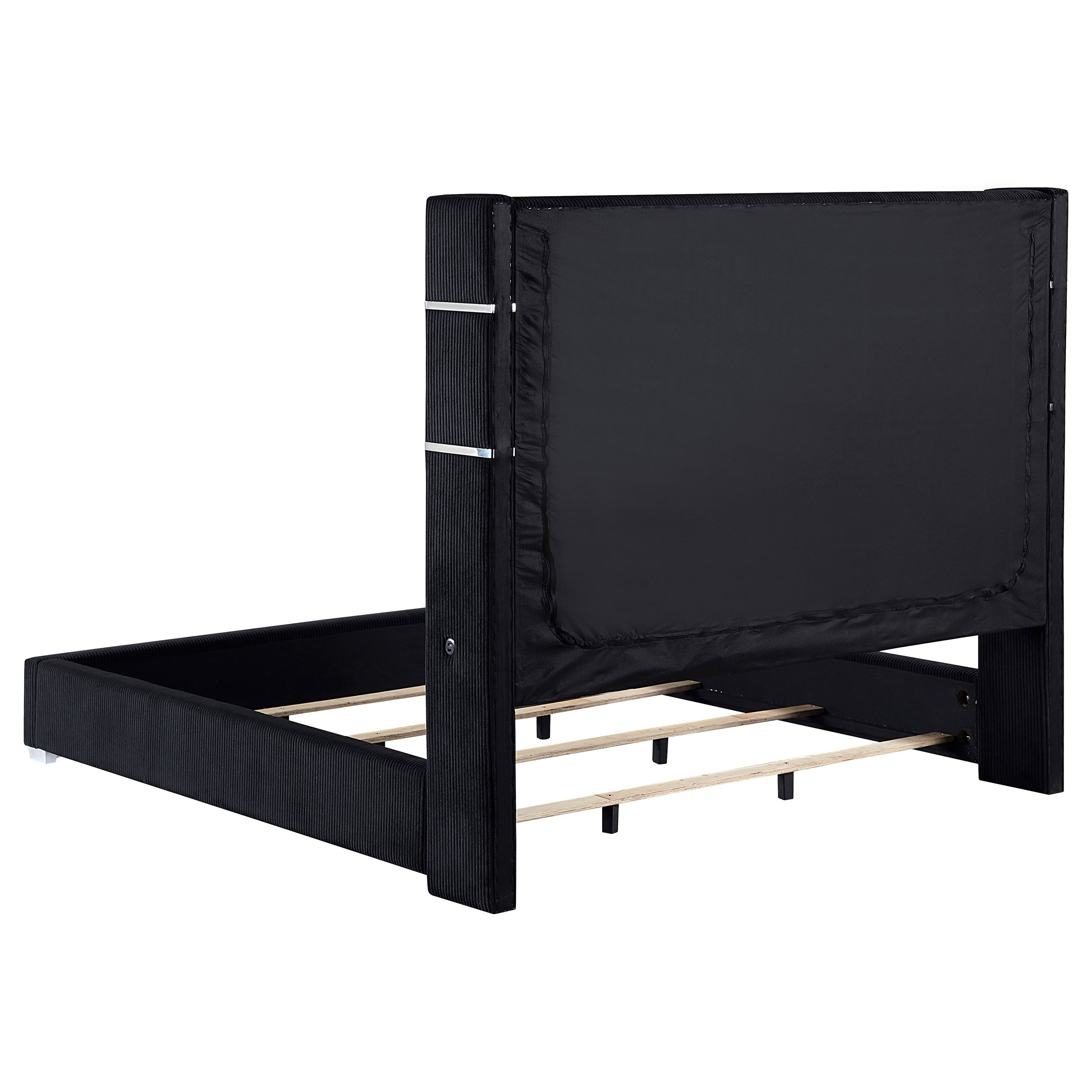 Tisdall Upholstered  Flame Visualizer Bed Black