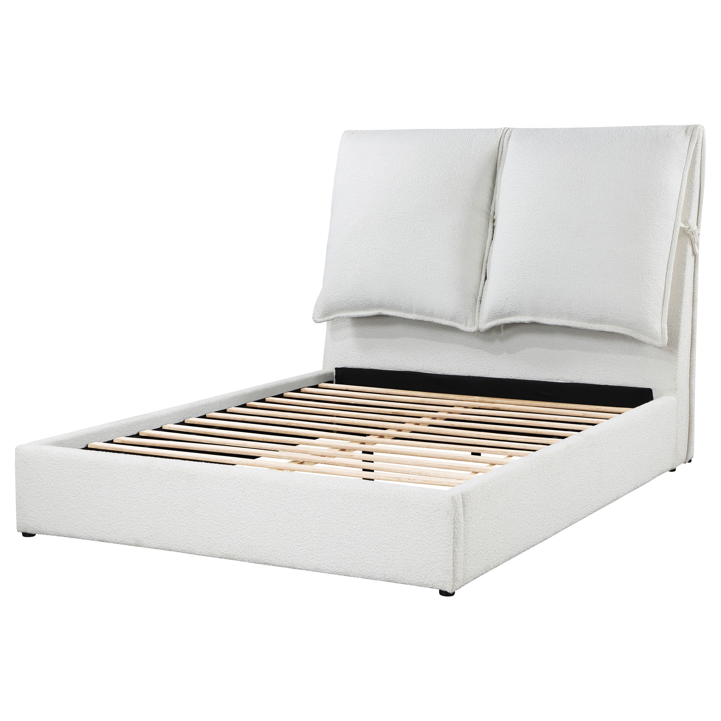 Gwendoline Upholstered  Panel Bed White