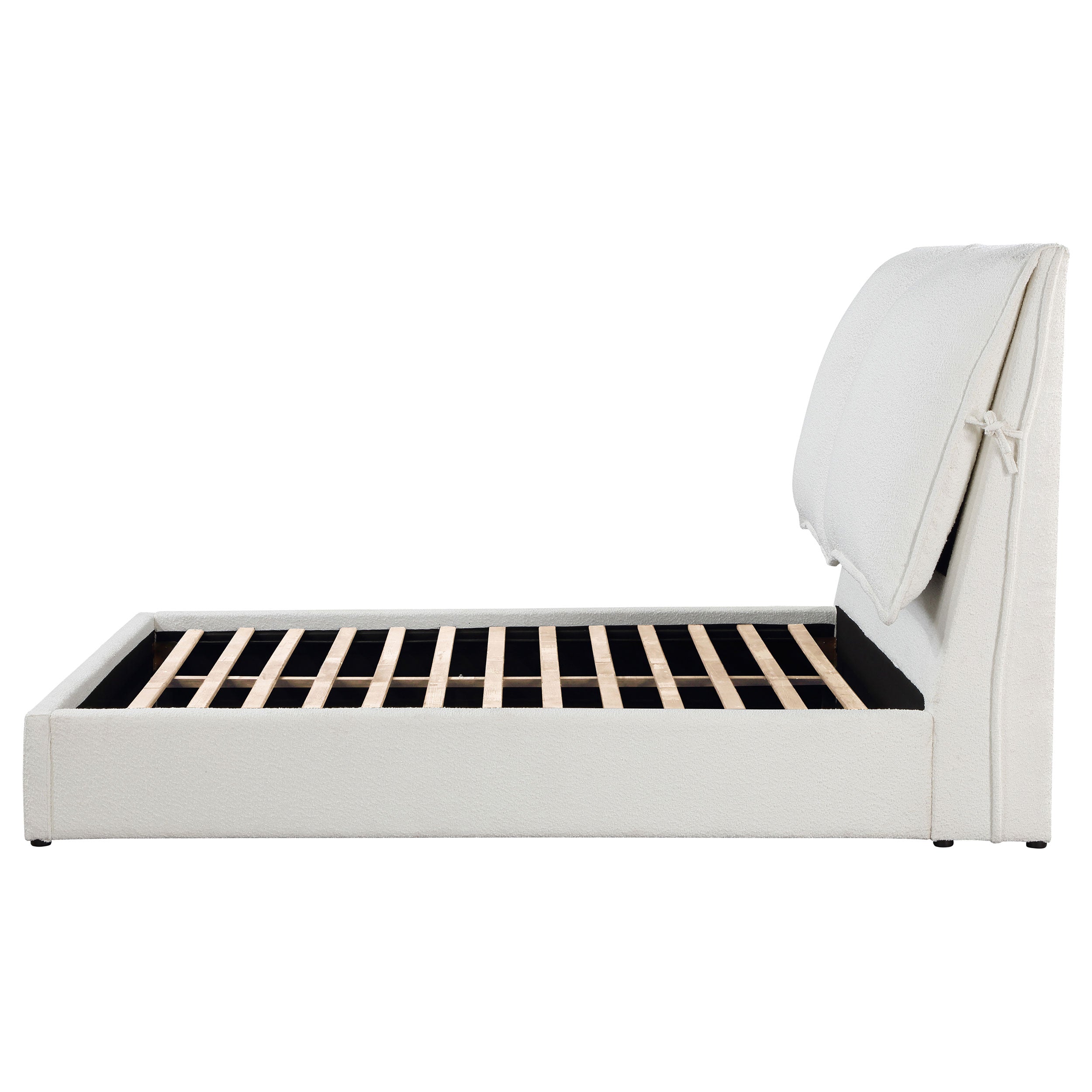 Gwendoline Upholstered  Panel Bed White