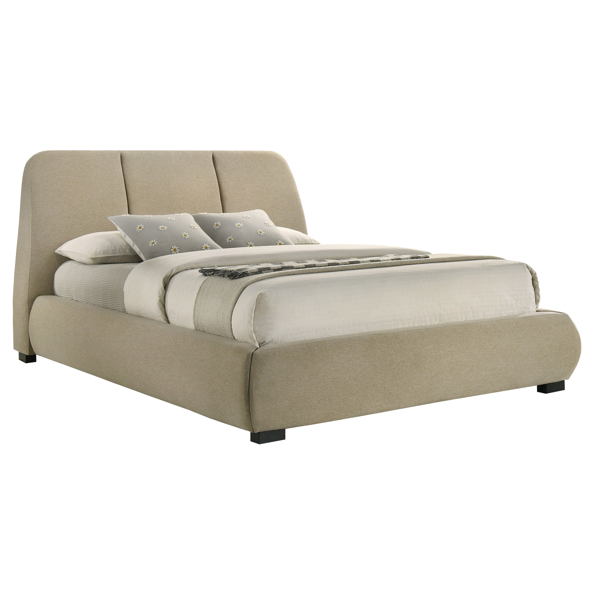 Mokena 46-inch Upholstered  Platform Bed