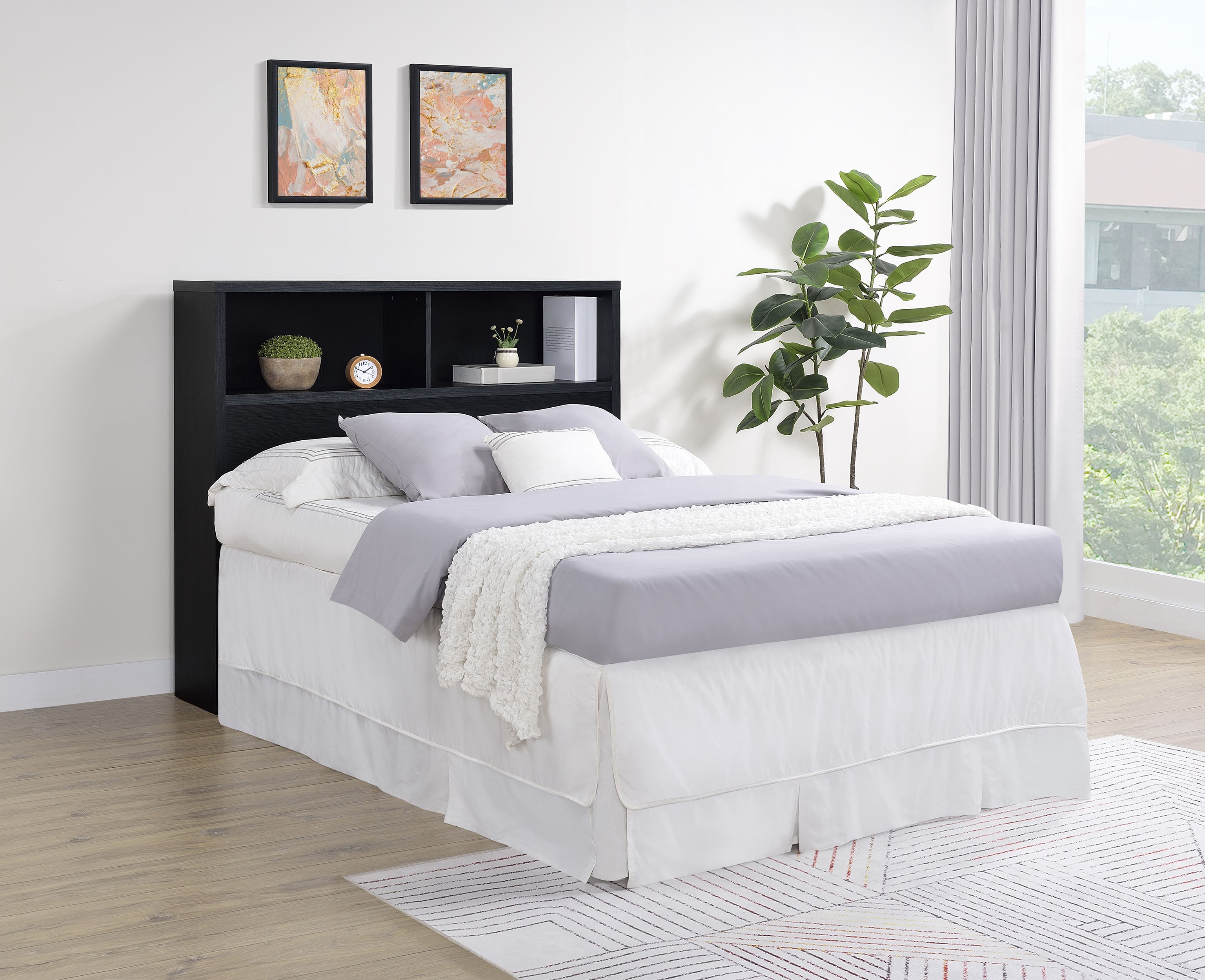 Westpark 49-inch  Bookcase Headboard Black