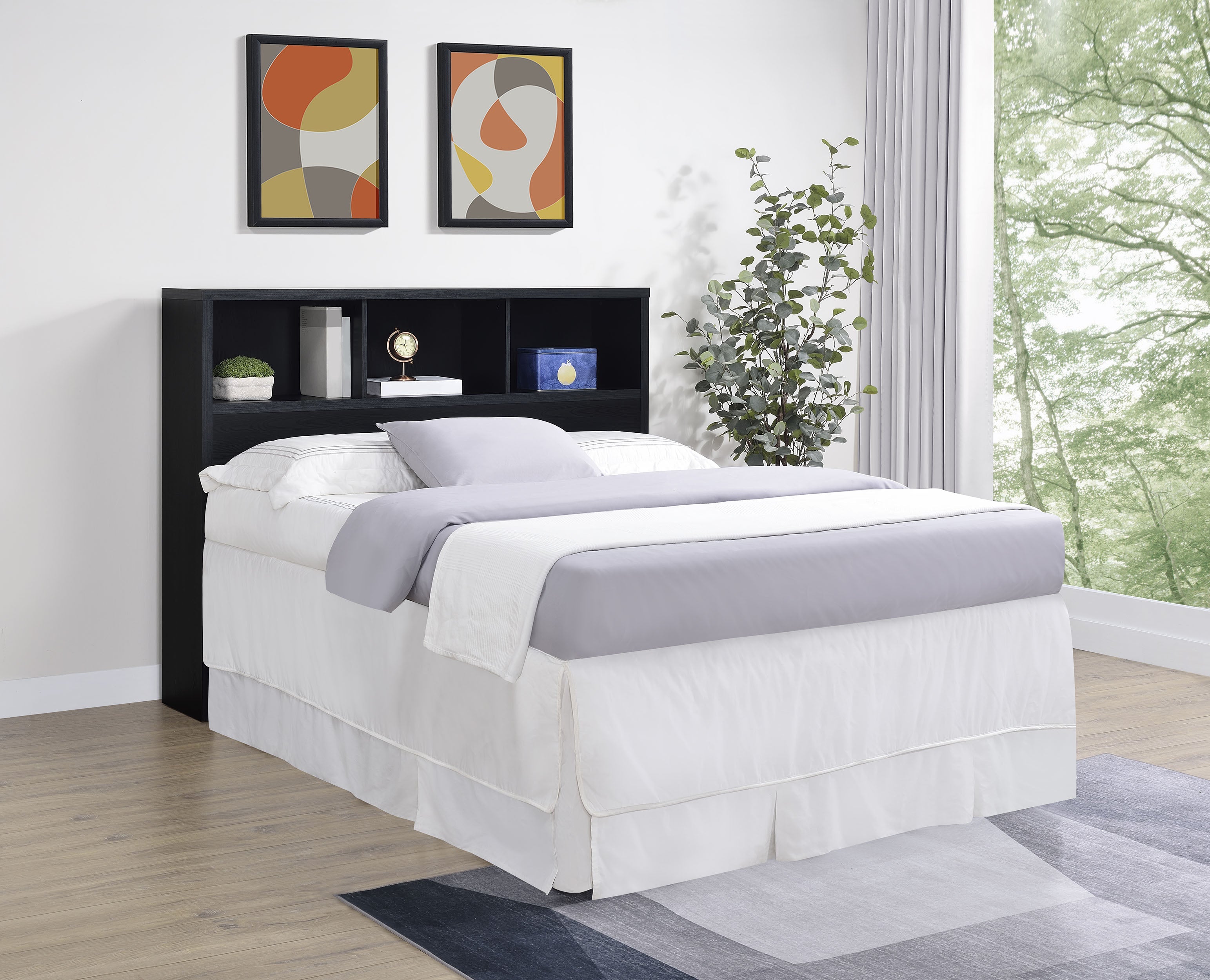 Westpark 49-inch  Bookcase Headboard Black