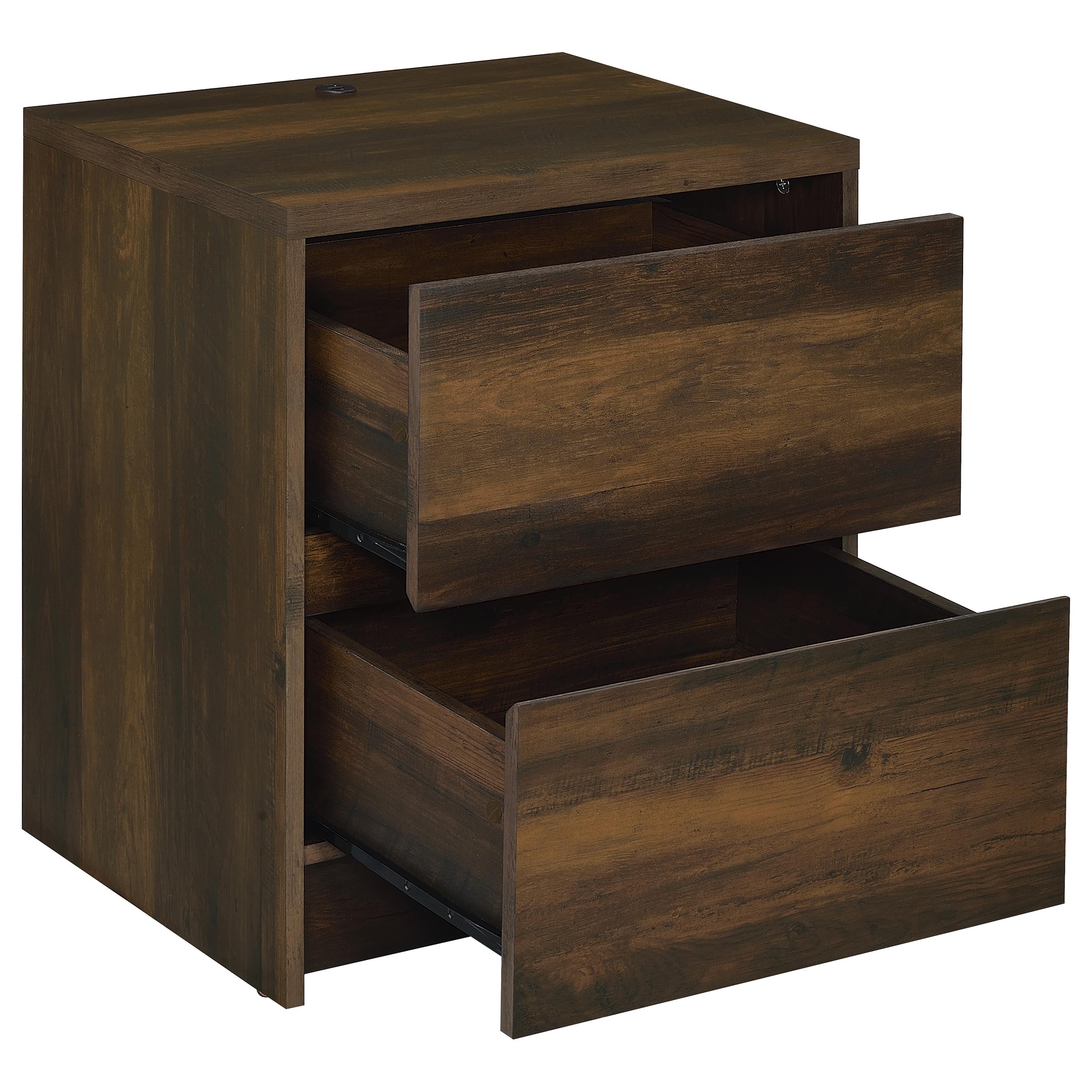 Westpark 2-drawer Nightstand LED Lights and USB Black