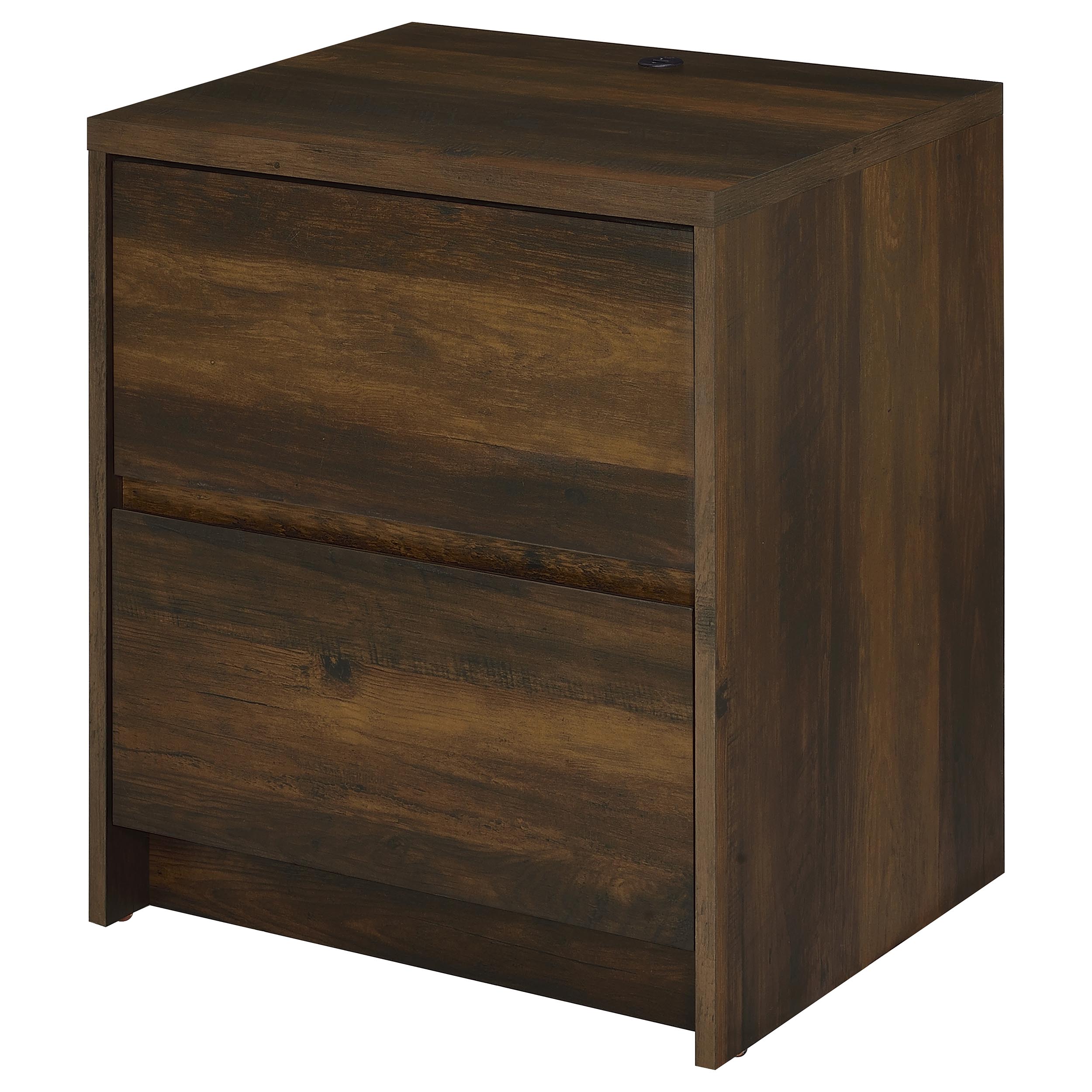 Westpark 2-drawer Nightstand LED Lights and USB Black