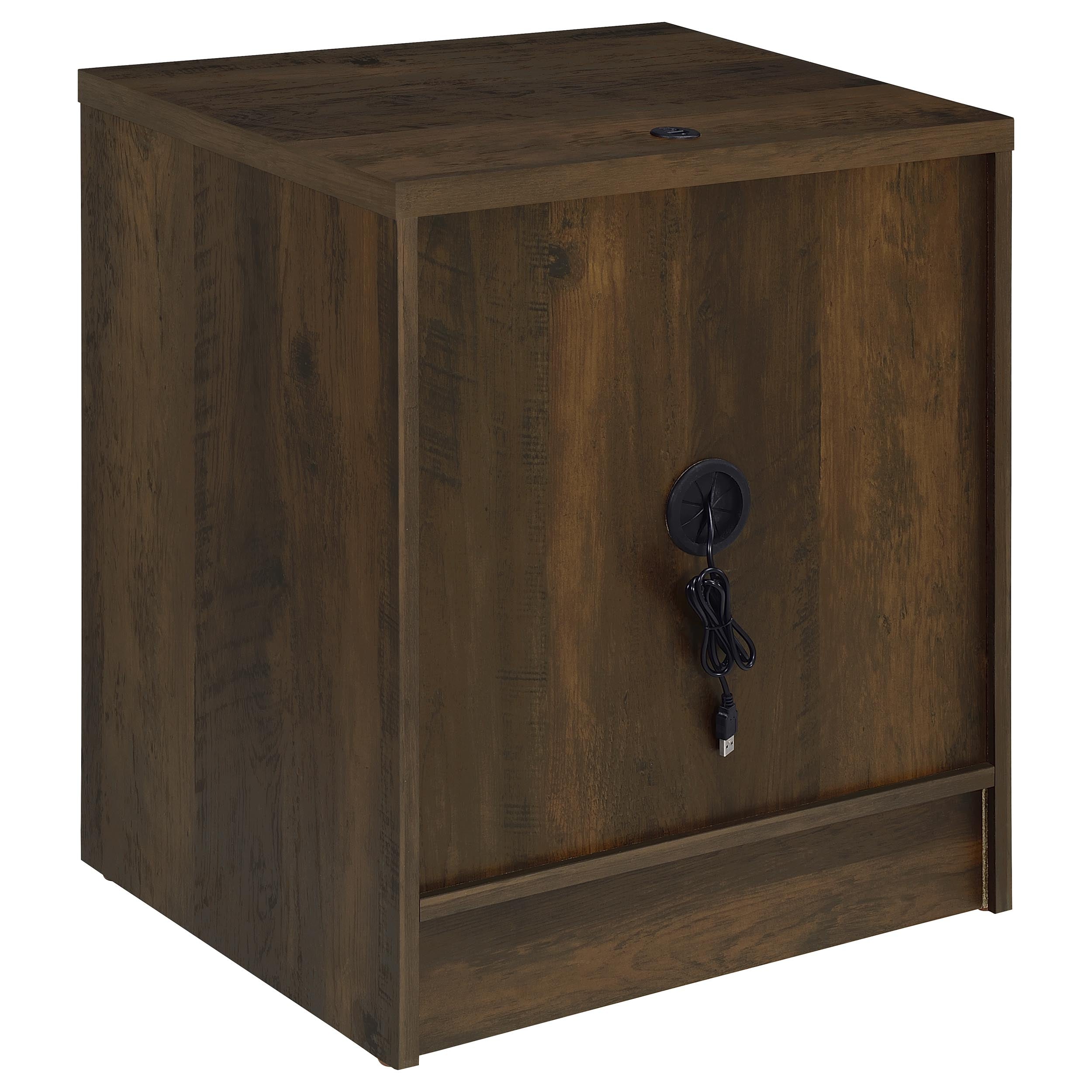Westpark 2-drawer Nightstand LED Lights and USB Black