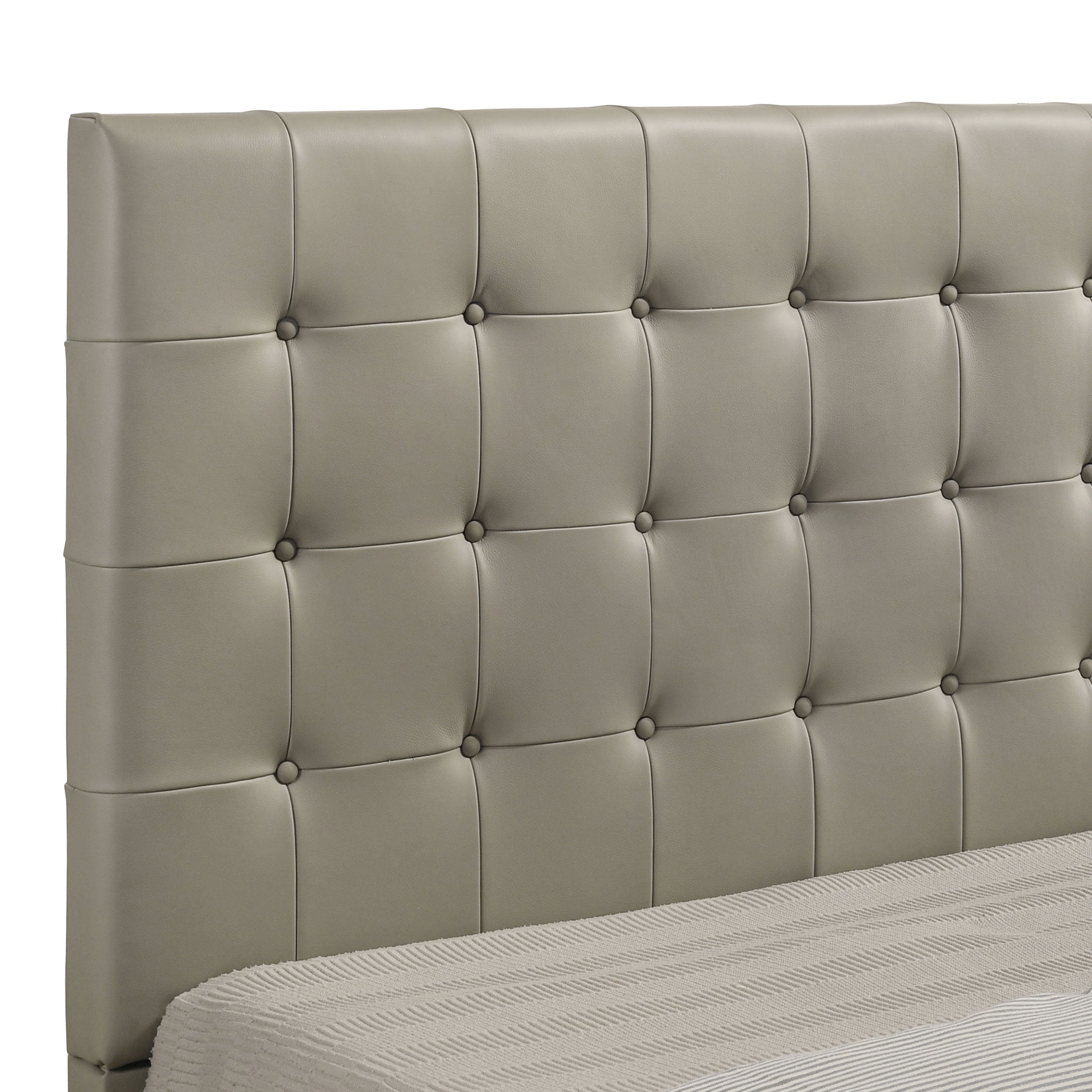 Medley Genuine Leather Panel Platform Bed Black