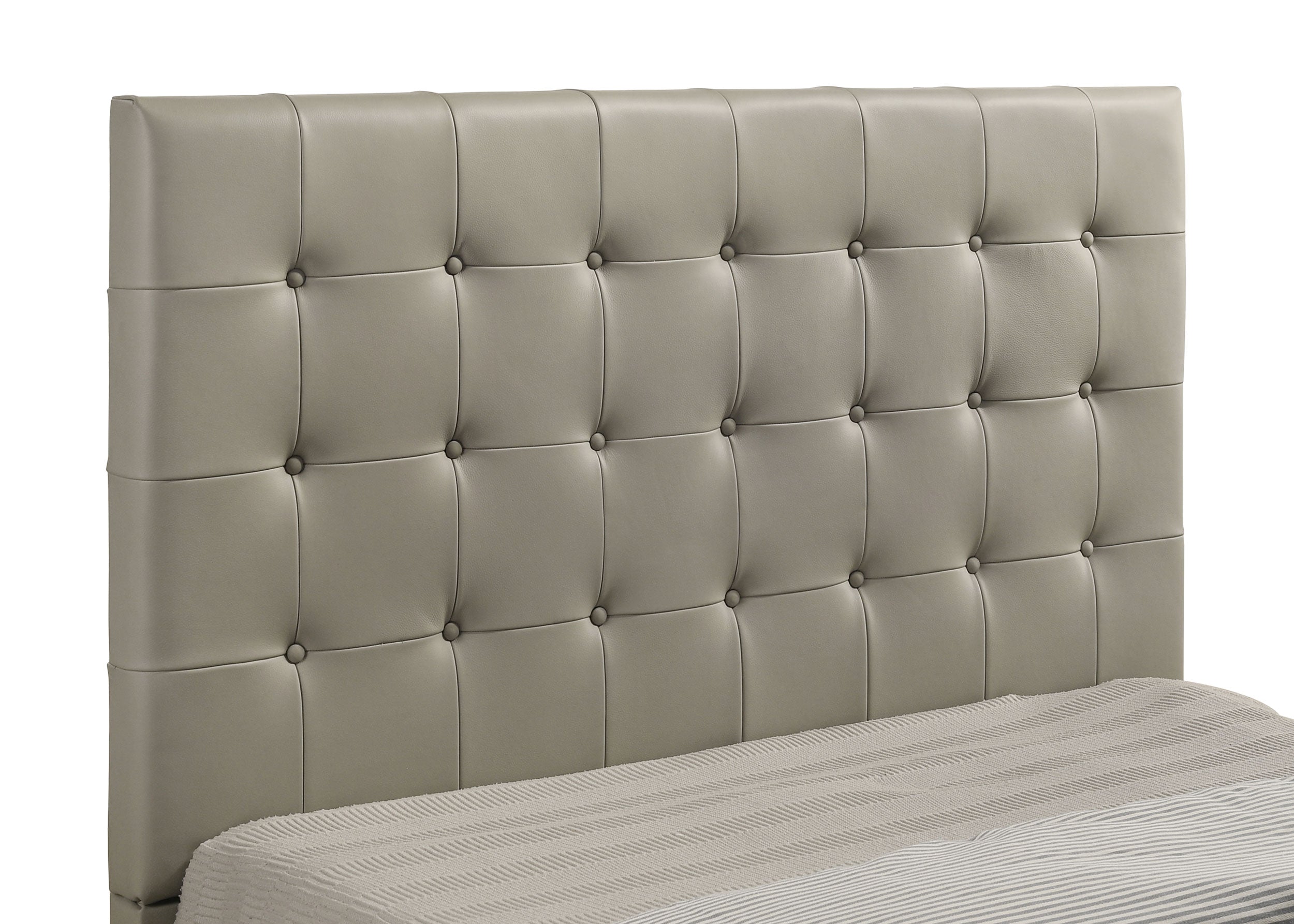 Medley Genuine Leather Panel Platform Bed Black