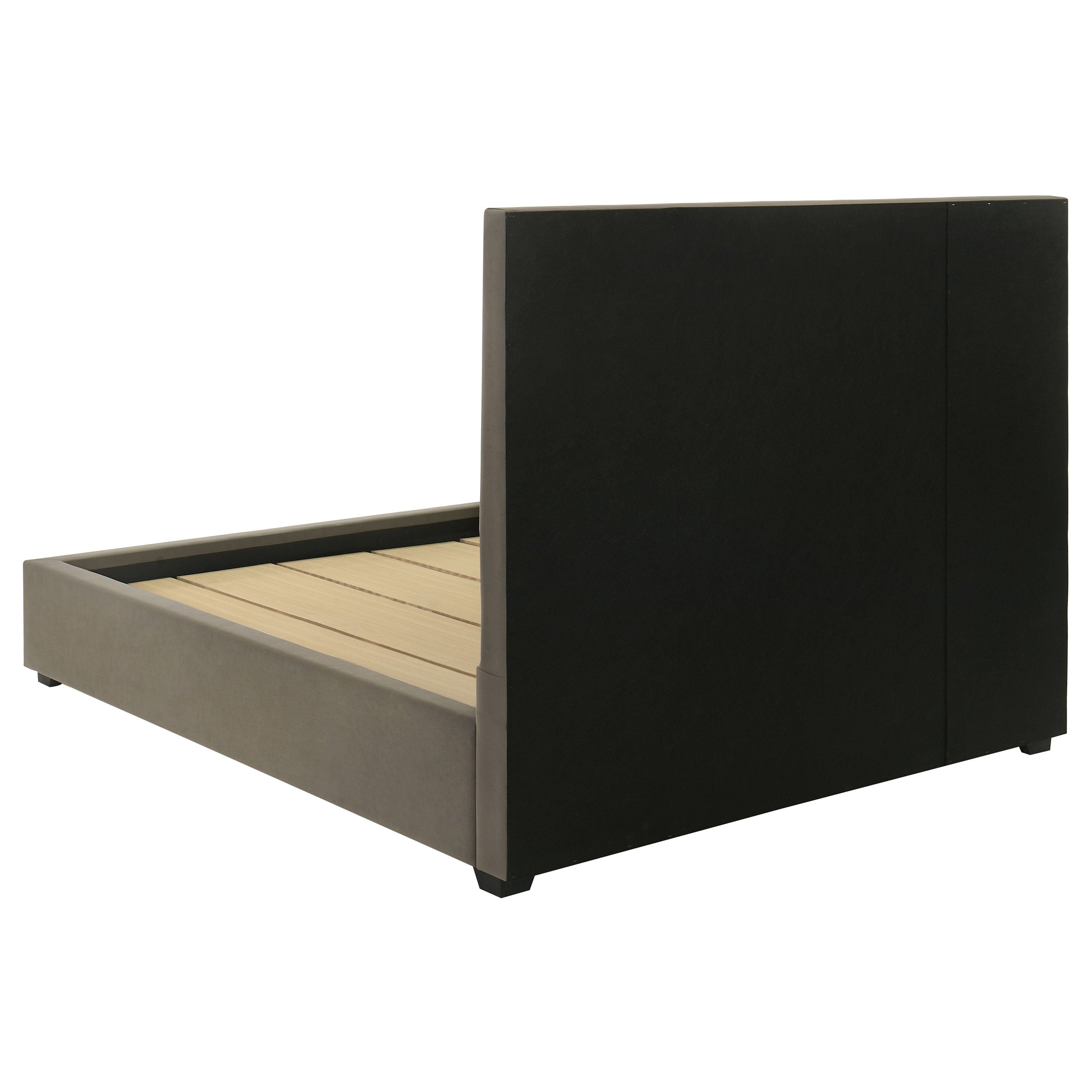 Delsea Upholstered Queen Panel Platform Bed Light Brown