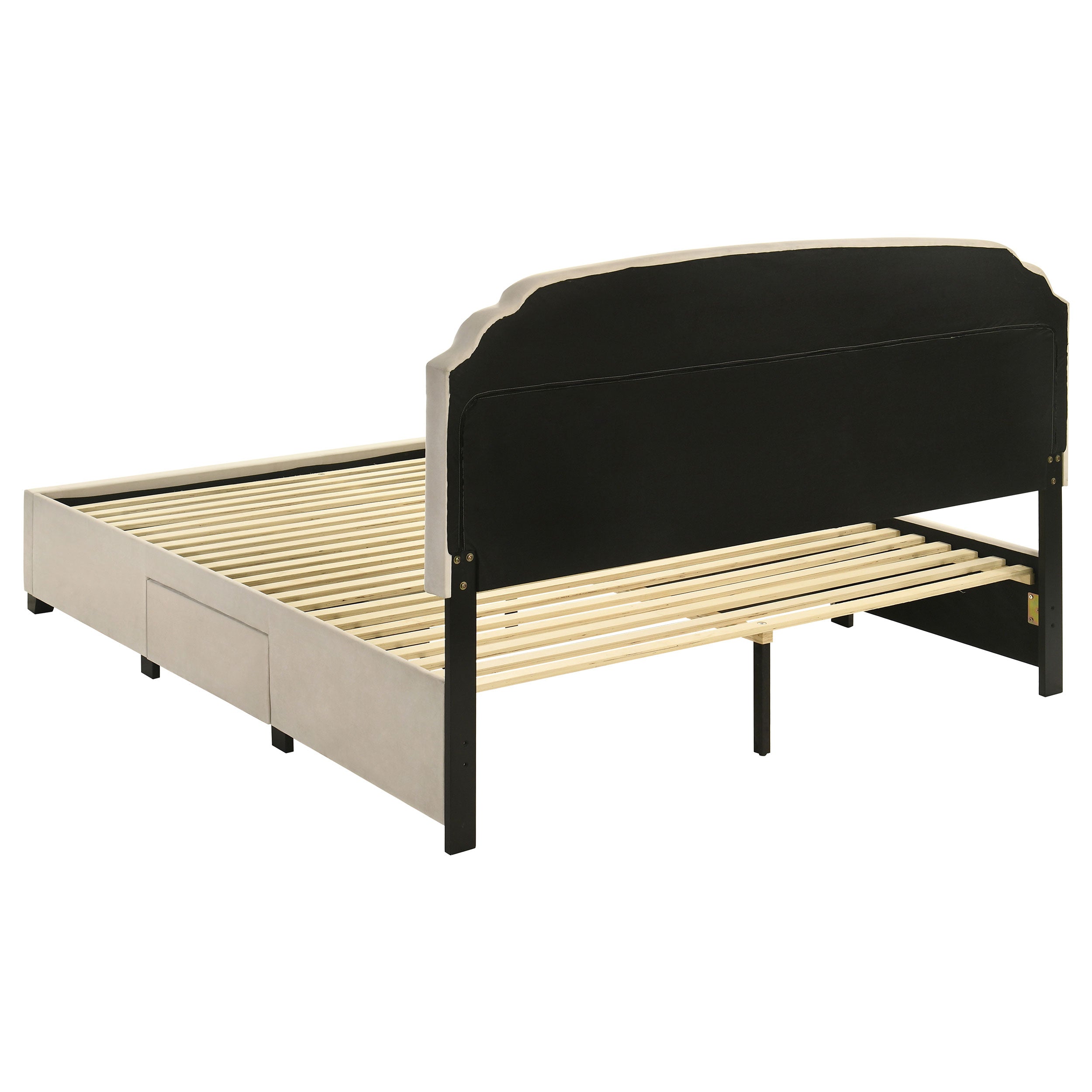 Marianna 4-drawer Upholstered Storage Bed Cream