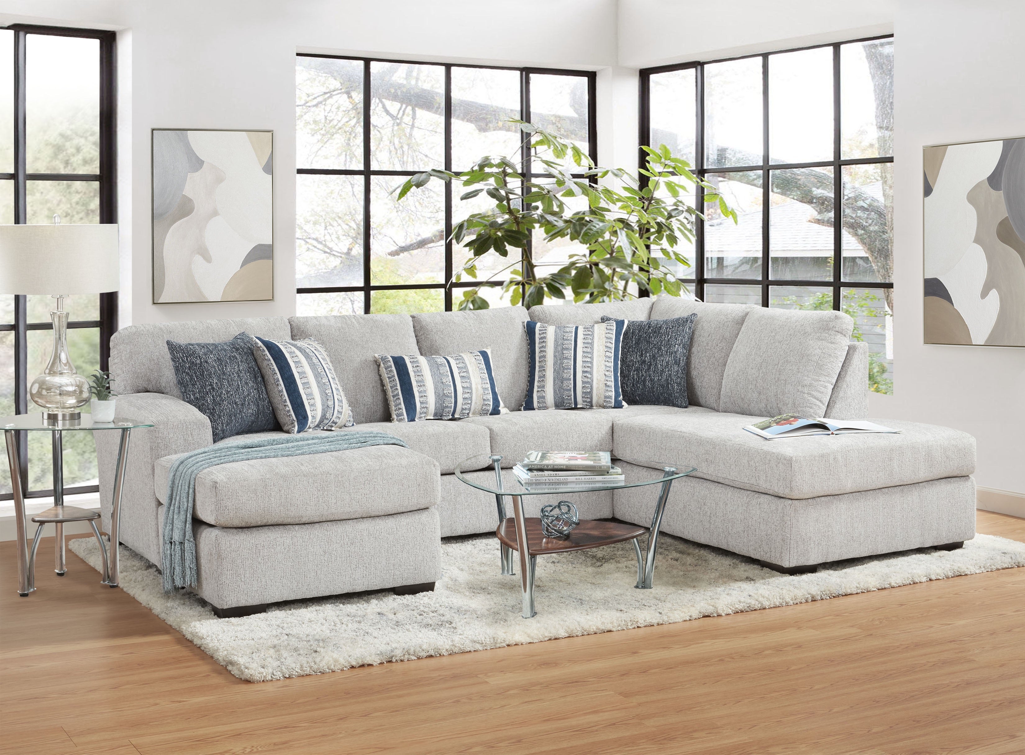 Sectional Sofa With Two Chaise Lounges