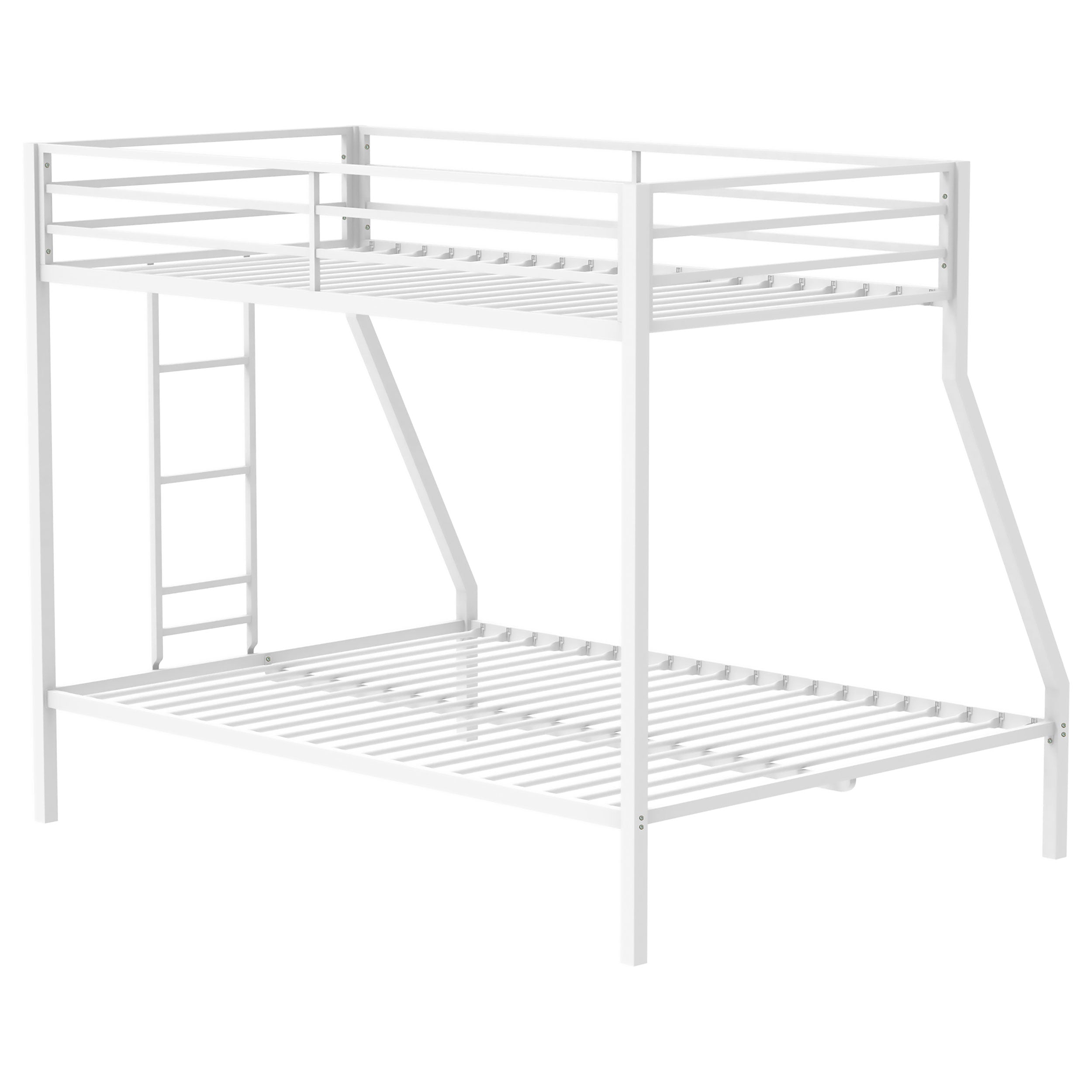 Alevera Metal Bunk Bed with Ladder Black