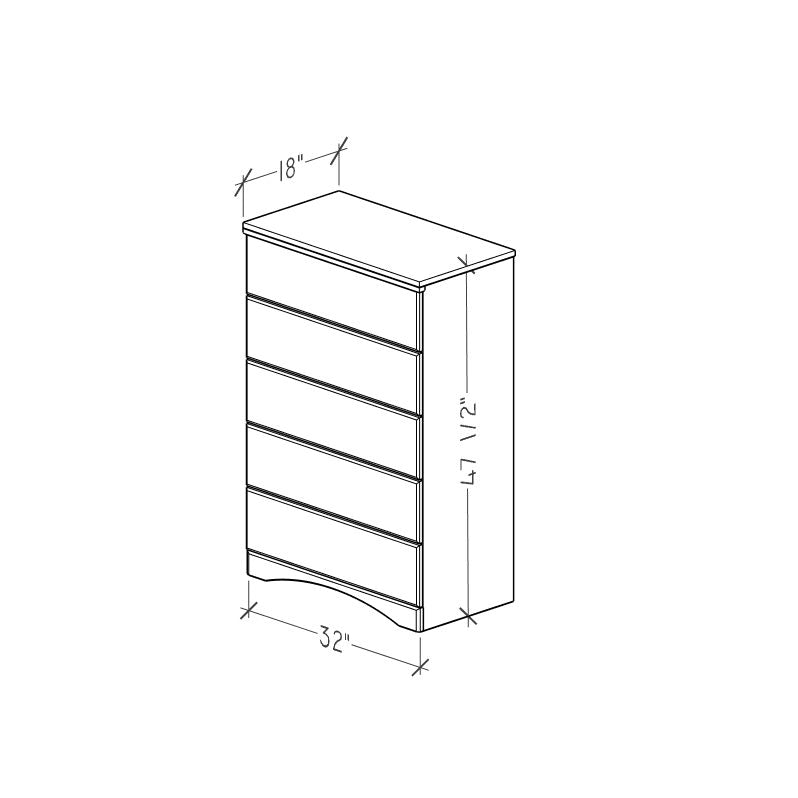 5-Drawer Chest, Essentials Plus Collection