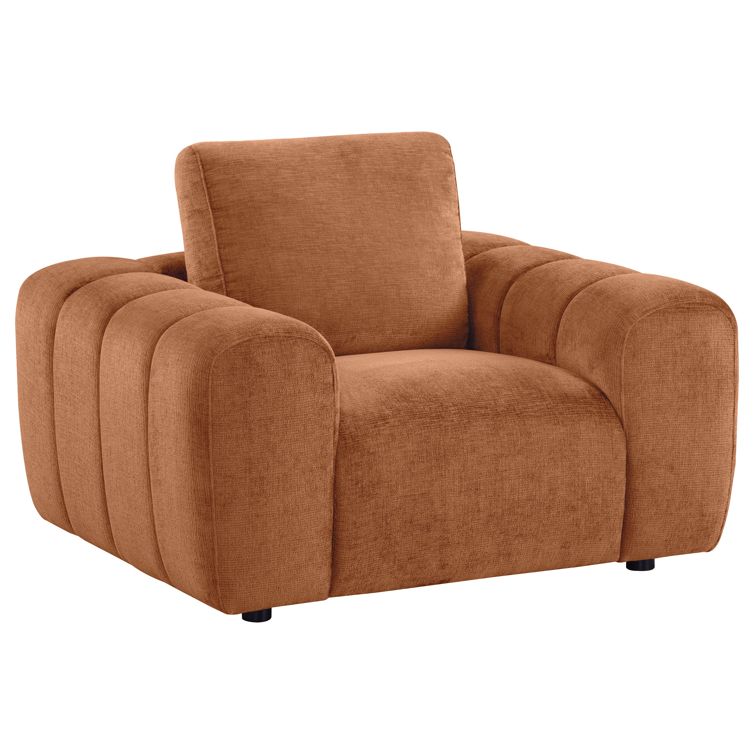 Burnett Chenille Upholstered Sofa Set Burnt Orange