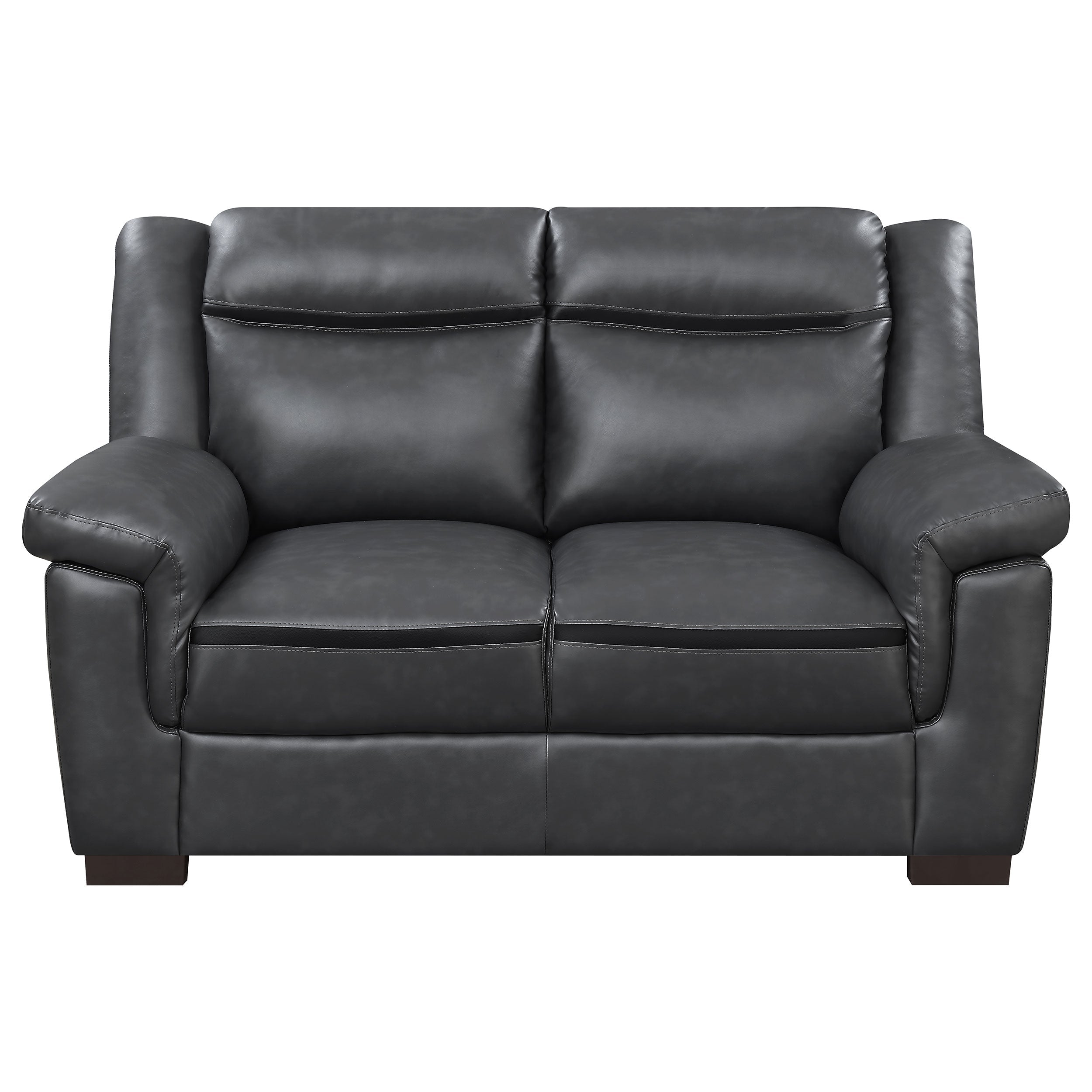 Arabella  Upholstered Padded Arm Sofa Set Grey