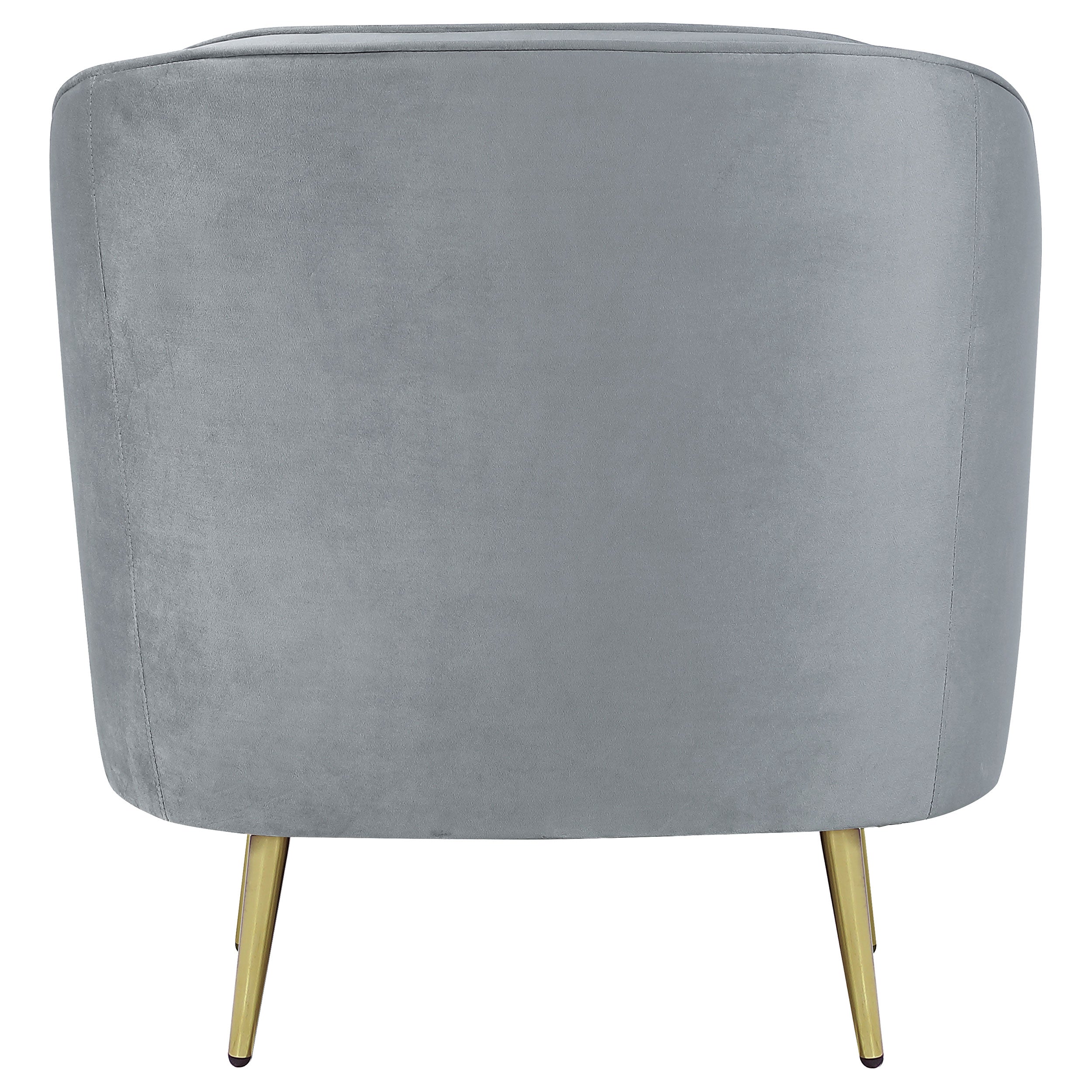 Sophia Upholstered Channel Tufted Barrel Accent Chair Blue