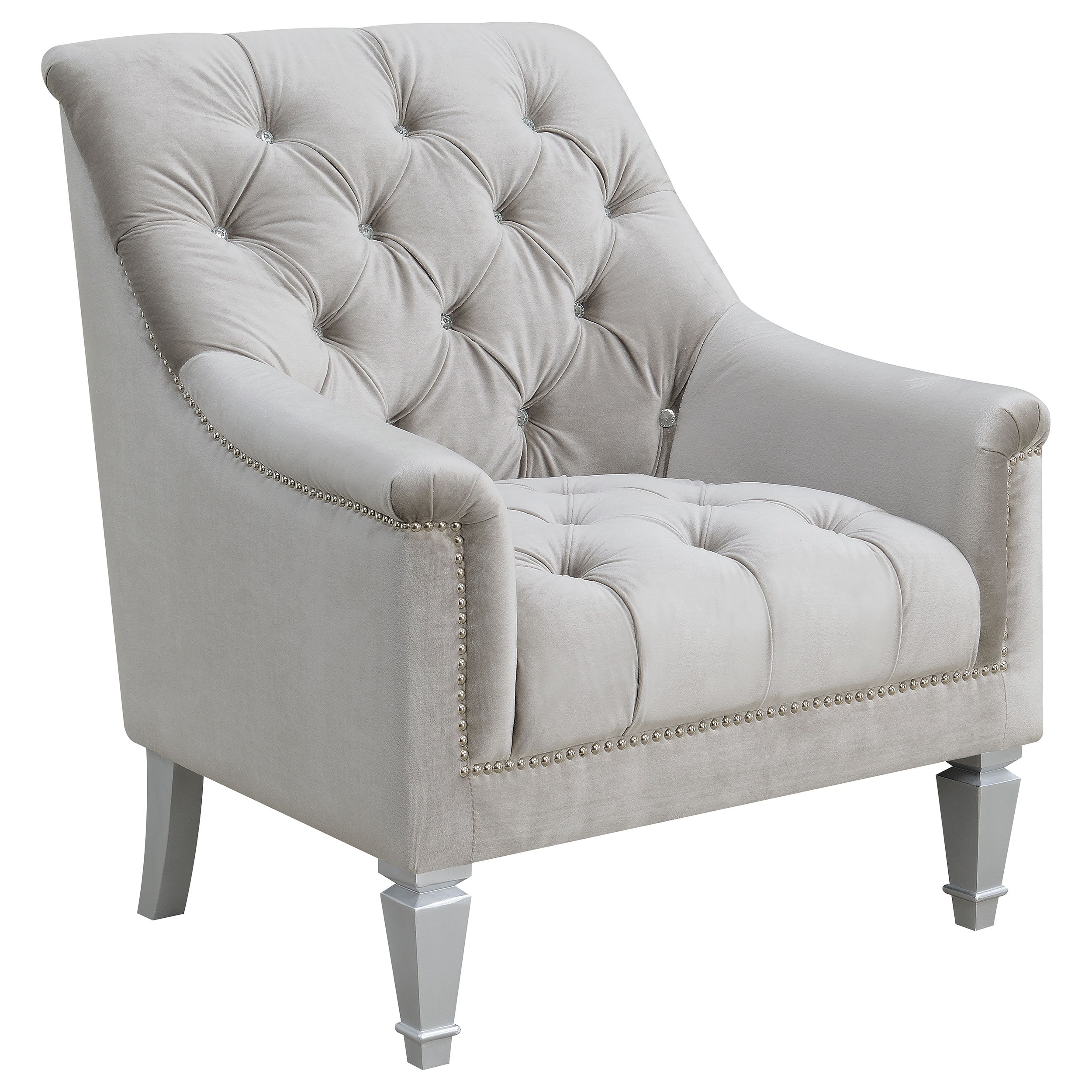 Avonlea  Upholstered Sloped Arm Sofa Set Grey Fabric