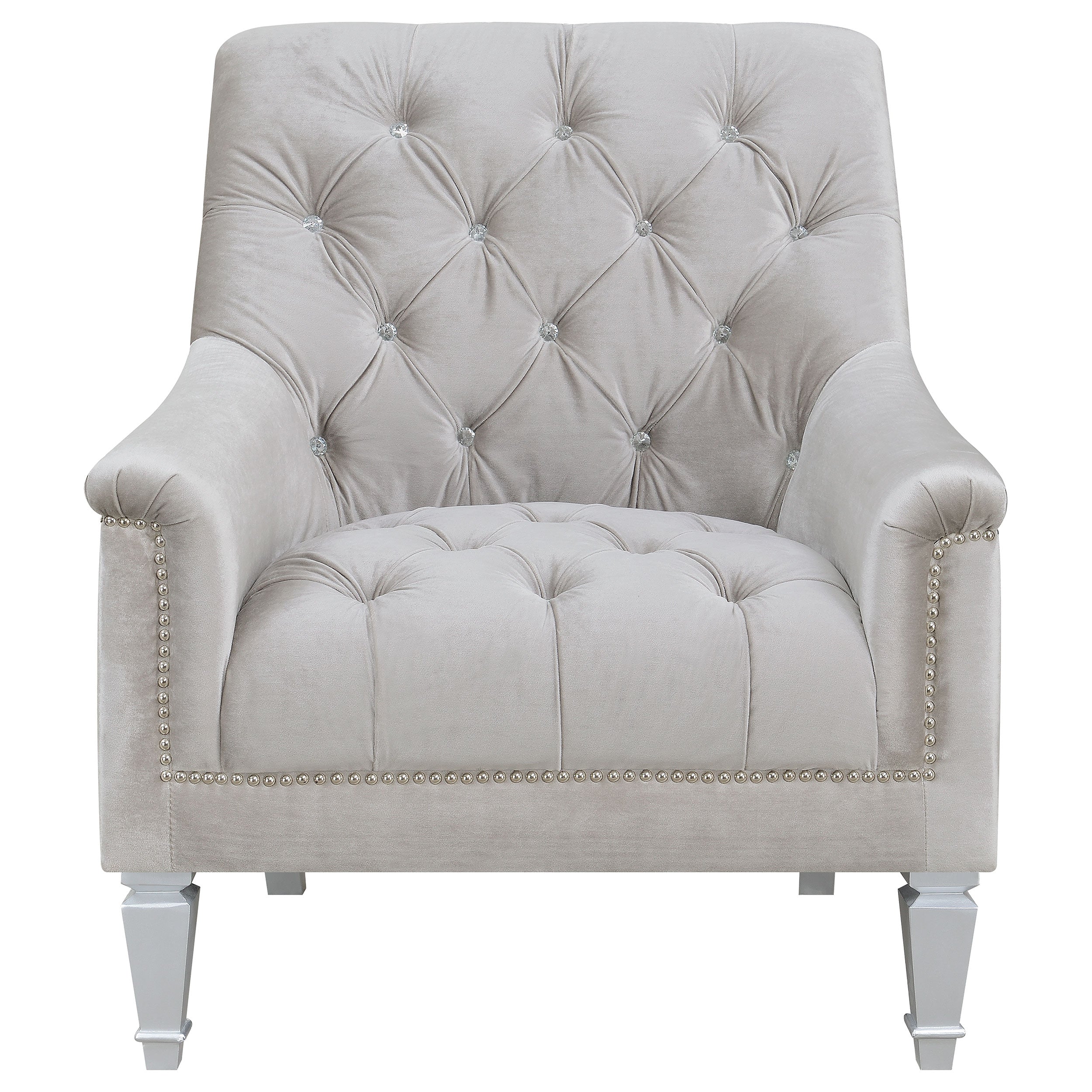 Avonlea  Upholstered Sloped Arm Sofa Set Grey Fabric