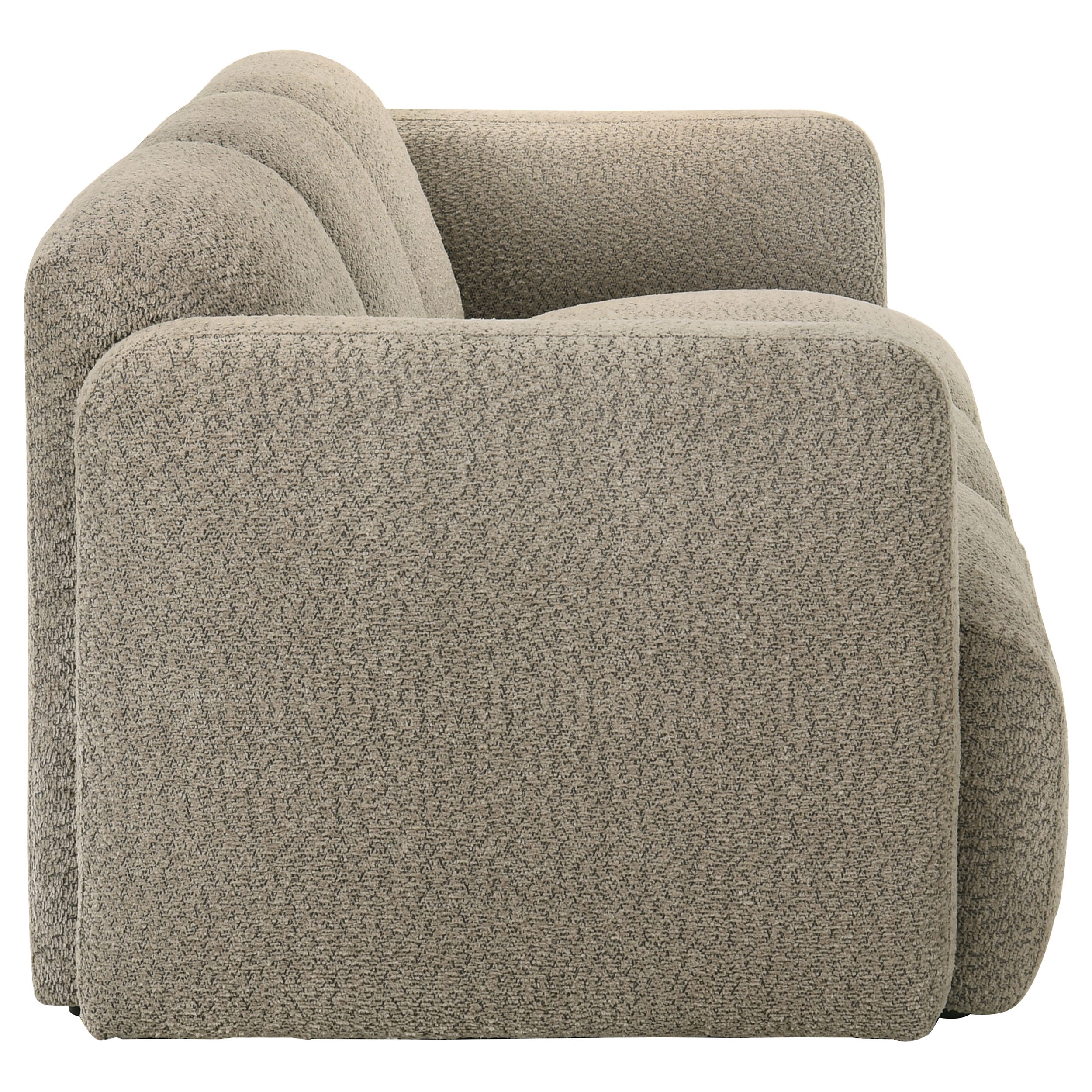 Dorset Upholstered Round Track Arm Sofa Set Brown