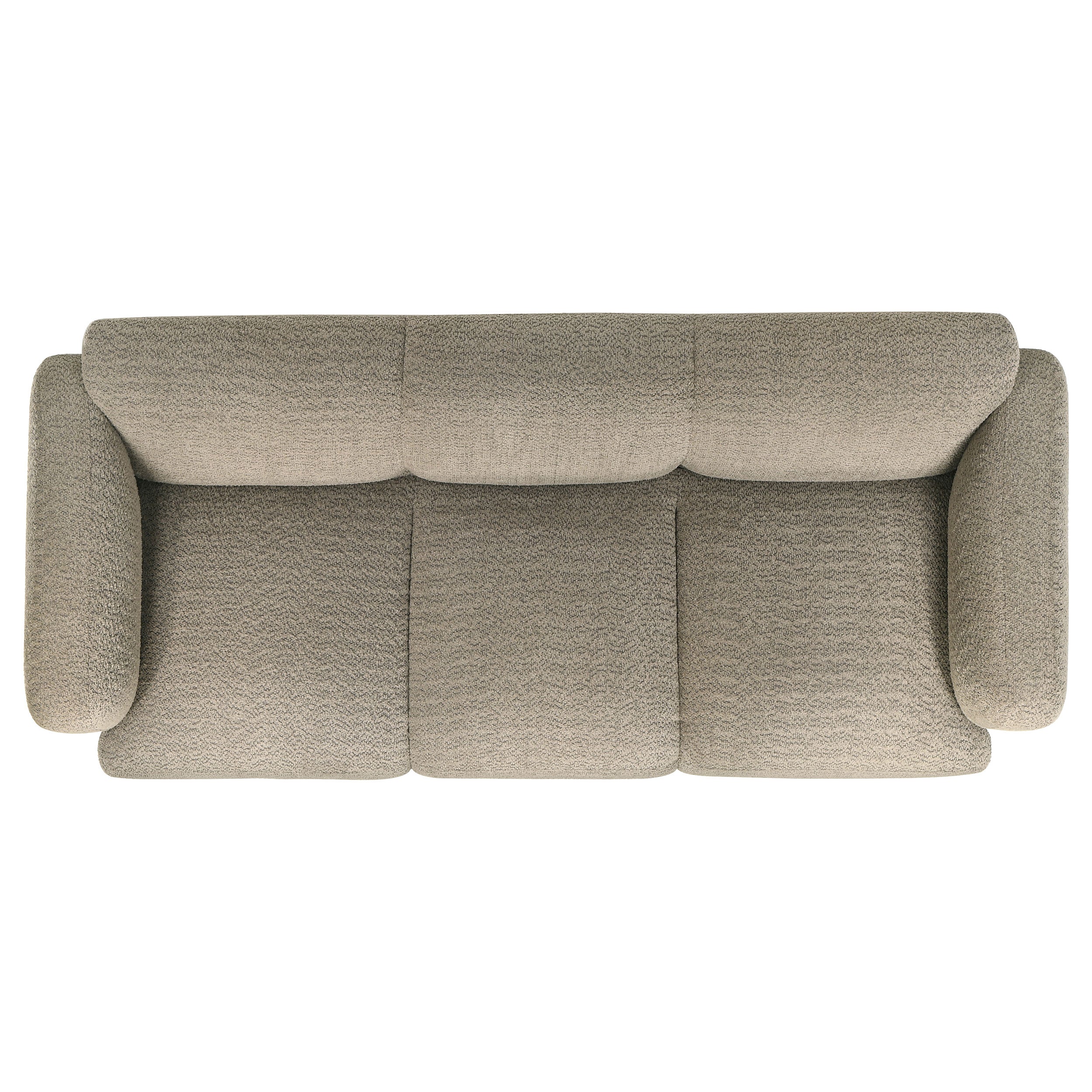 Dorset Upholstered Round Track Arm Sofa Set Brown