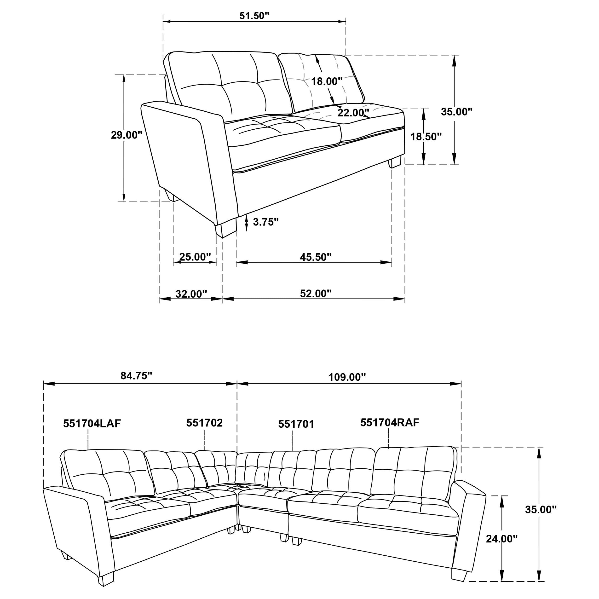Georgina Upholstered Sectional