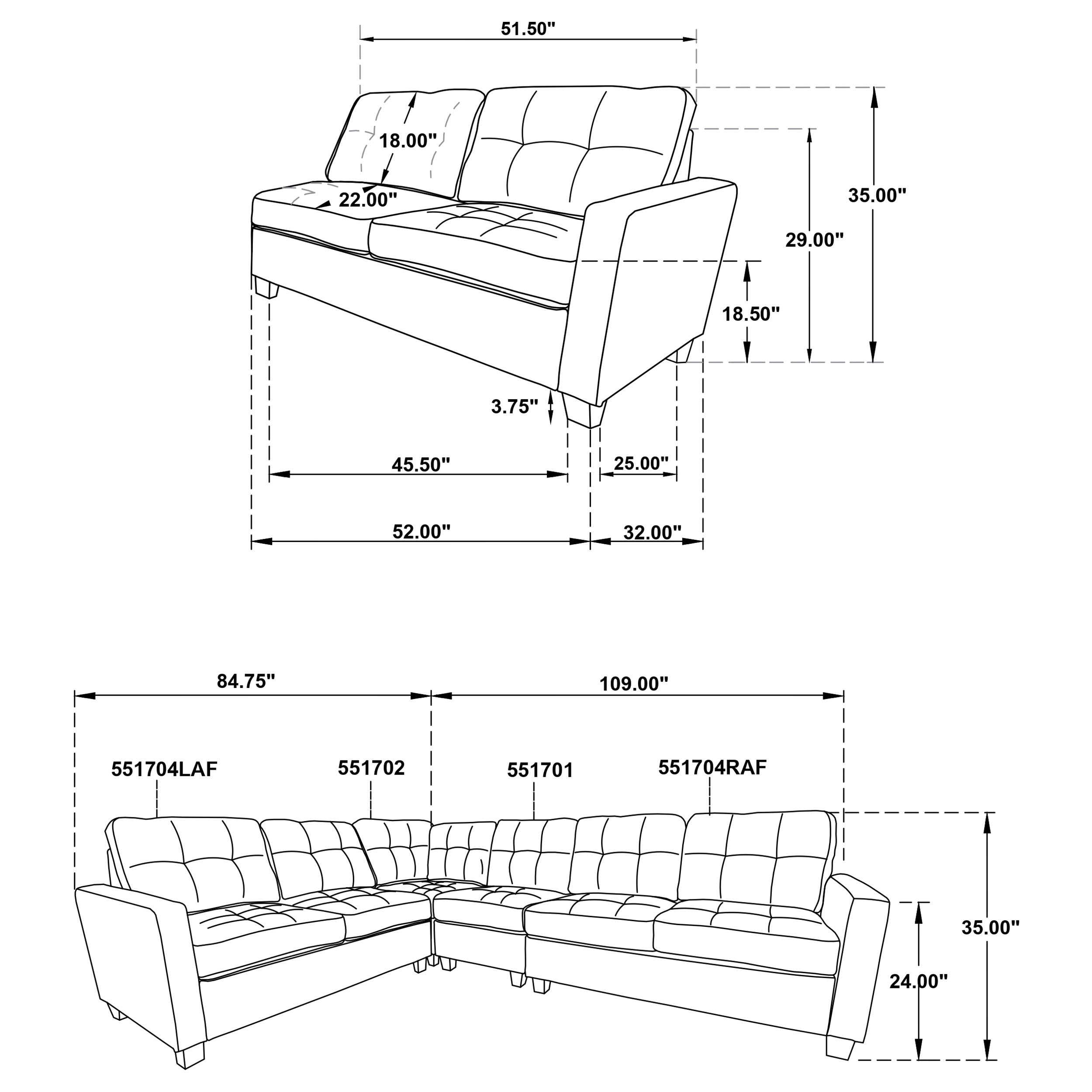 Georgina Upholstered Sectional