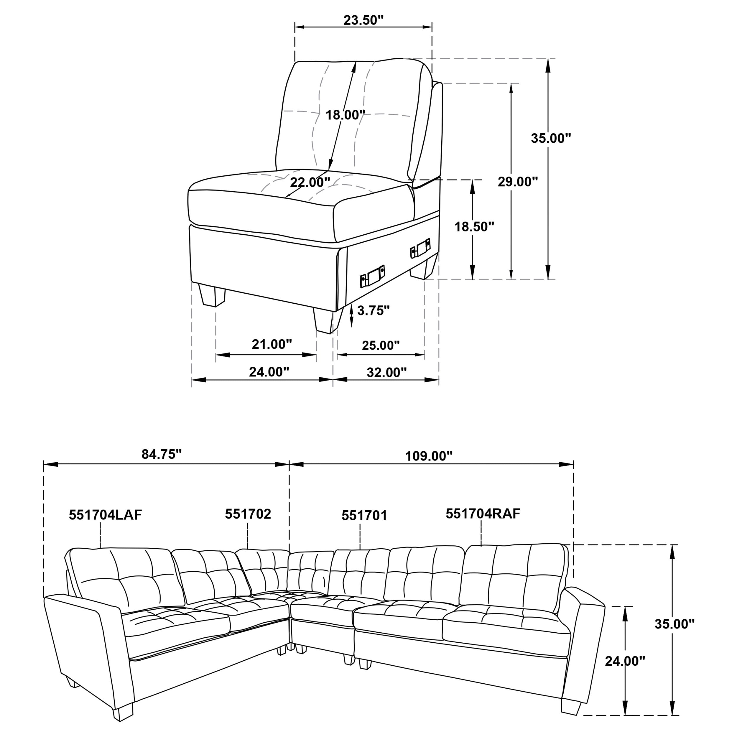 Georgina Upholstered Sectional