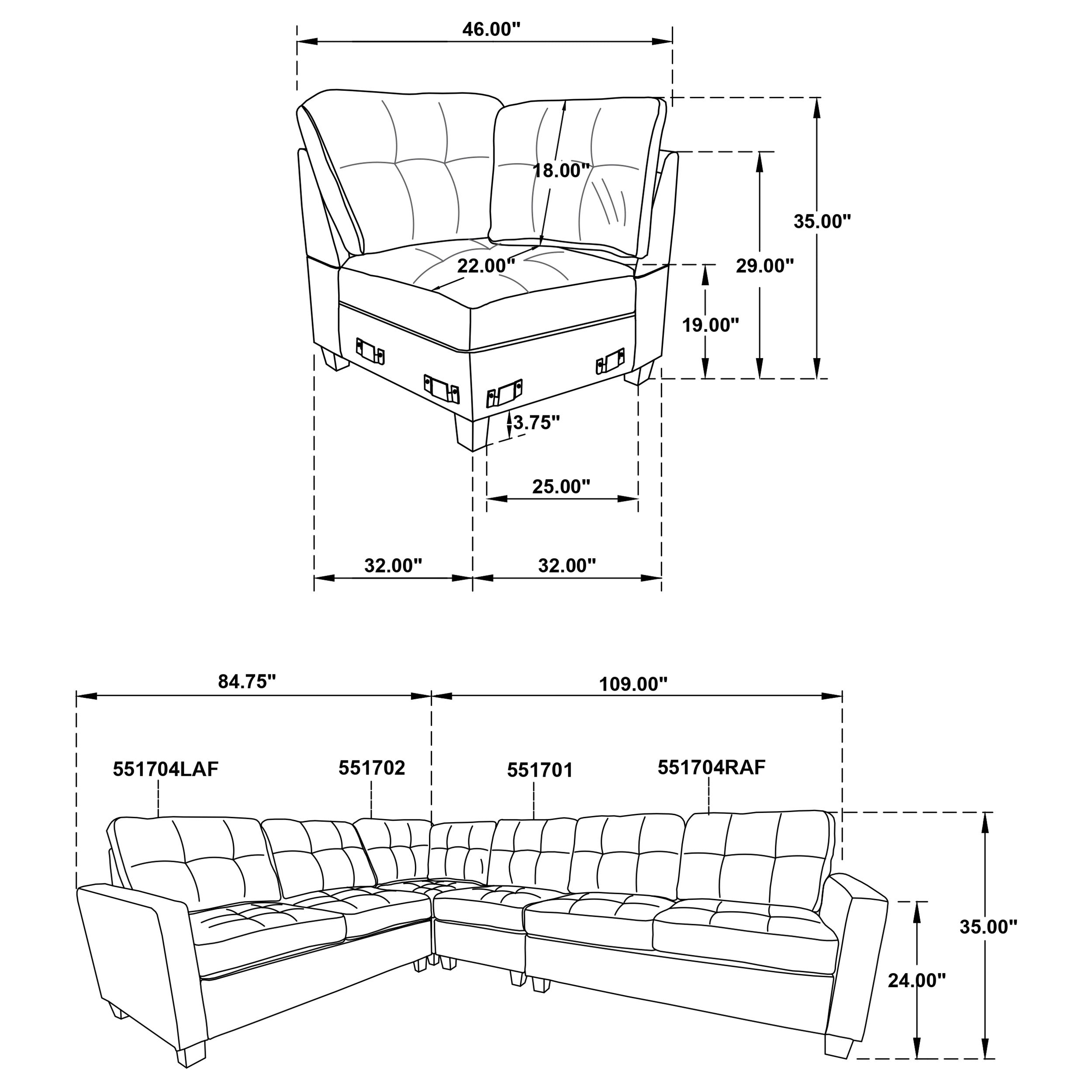 Georgina Upholstered Sectional