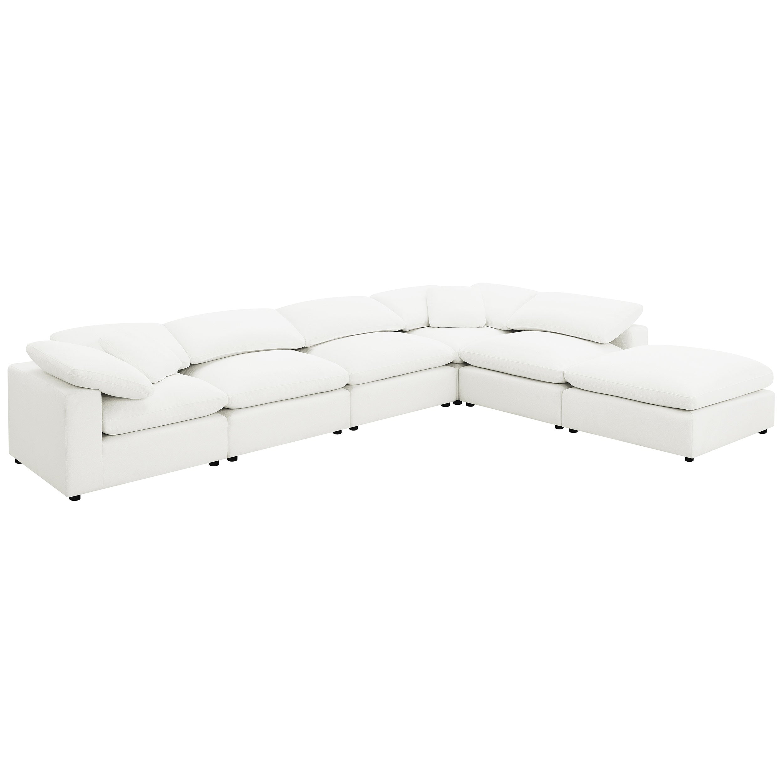 Raleigh  Boucle Upholstered Modular Sectional Grey