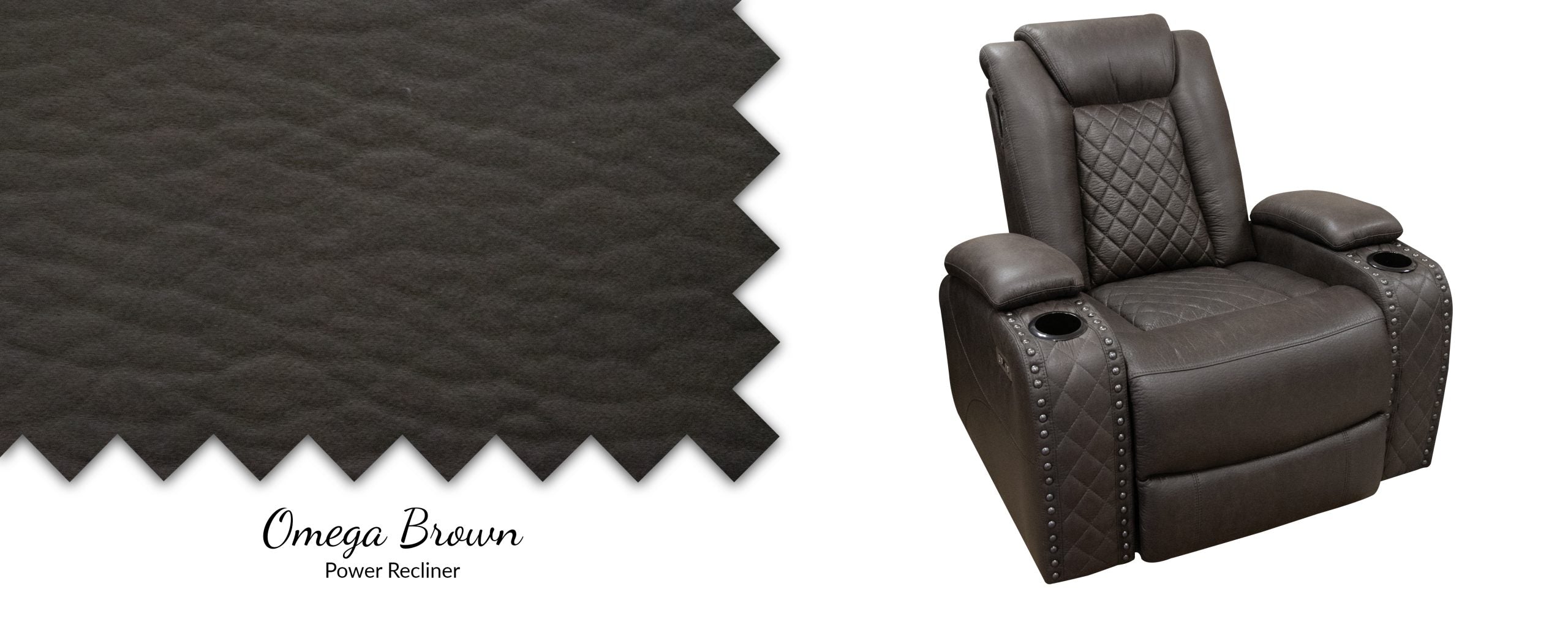 Omega Brown Power Recliner P2