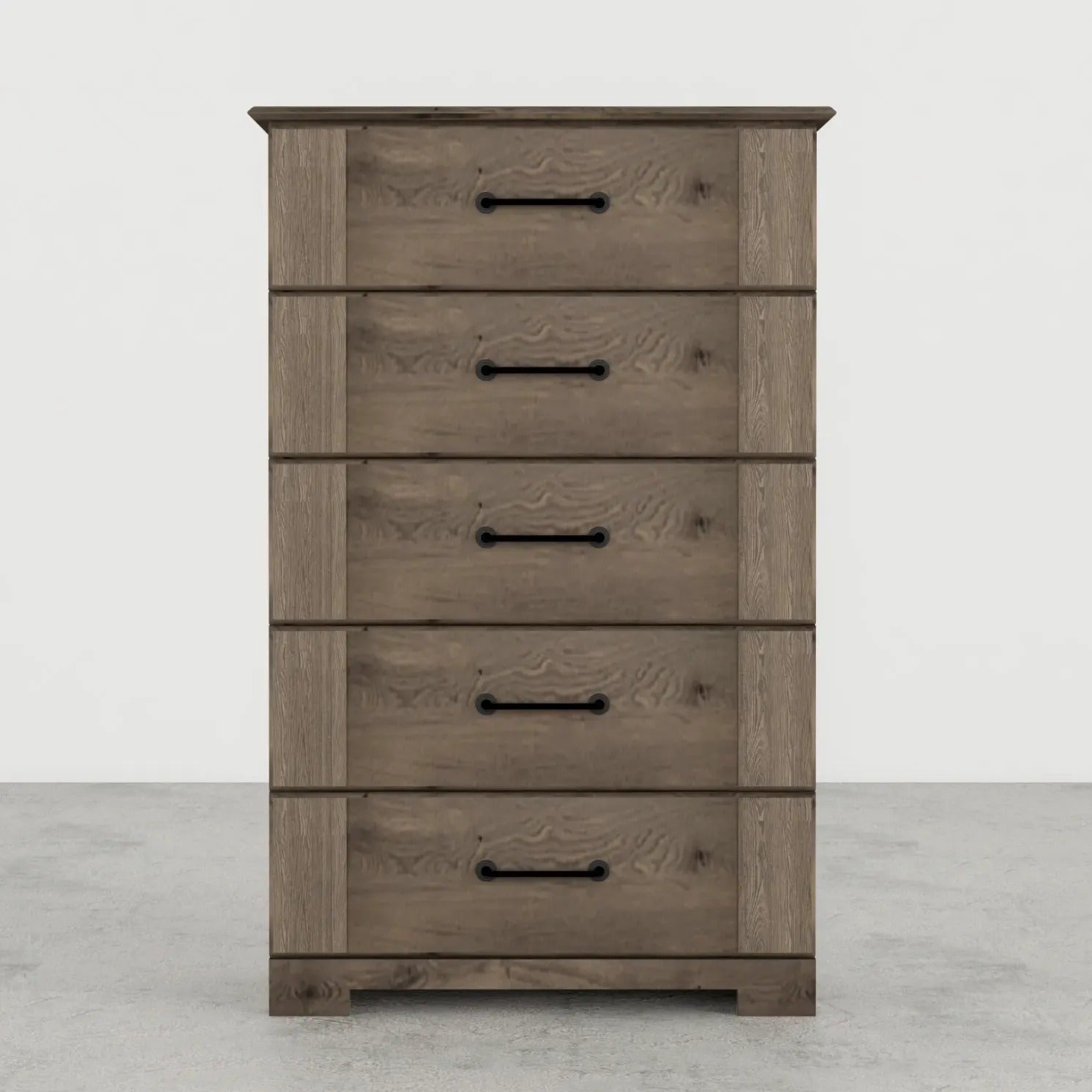5-Drawer Chest of Drawers, Weathered Gray Ash