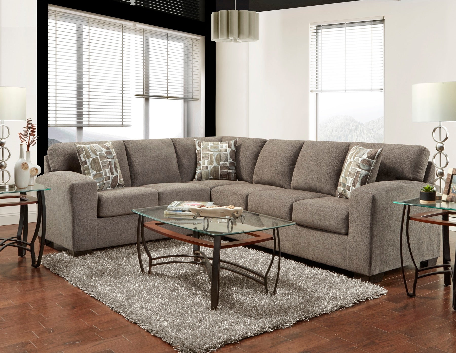 Impulse Espresso Sectional Sofa