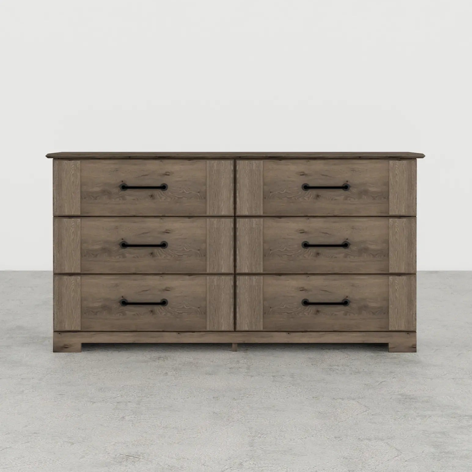 6-Drawer Dresser, Weathered Gray Ash