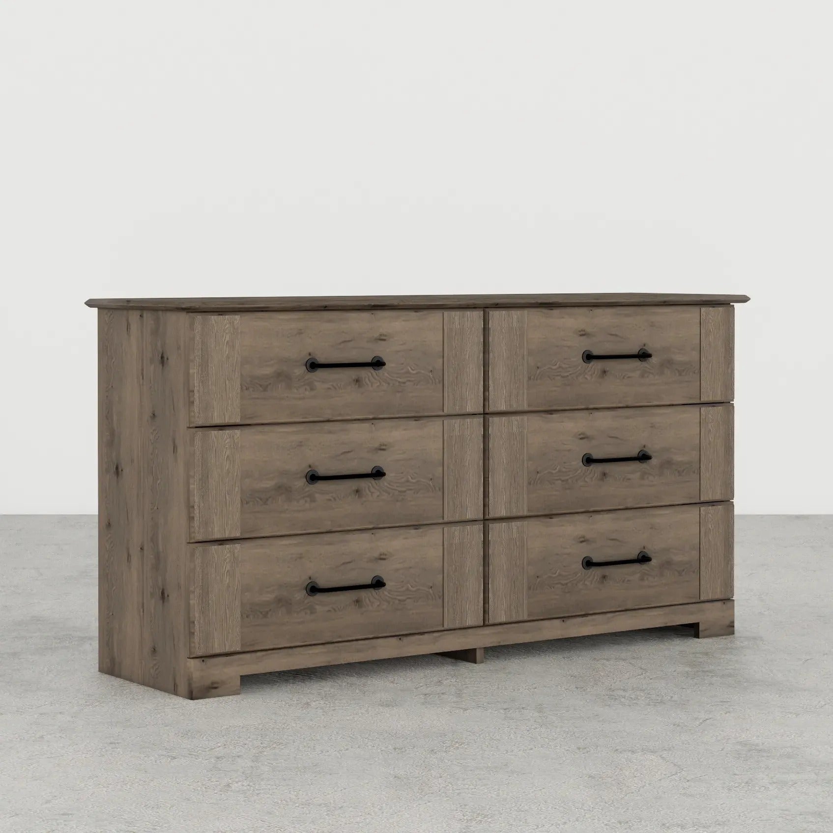 6-Drawer Dresser, Weathered Gray Ash