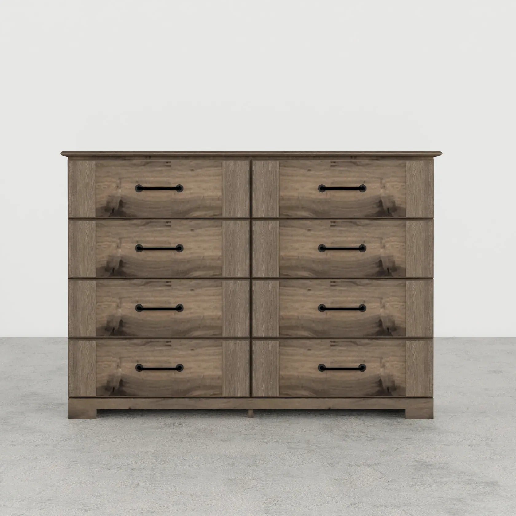 8-Drawer Dresser, Weathered Gray Ash