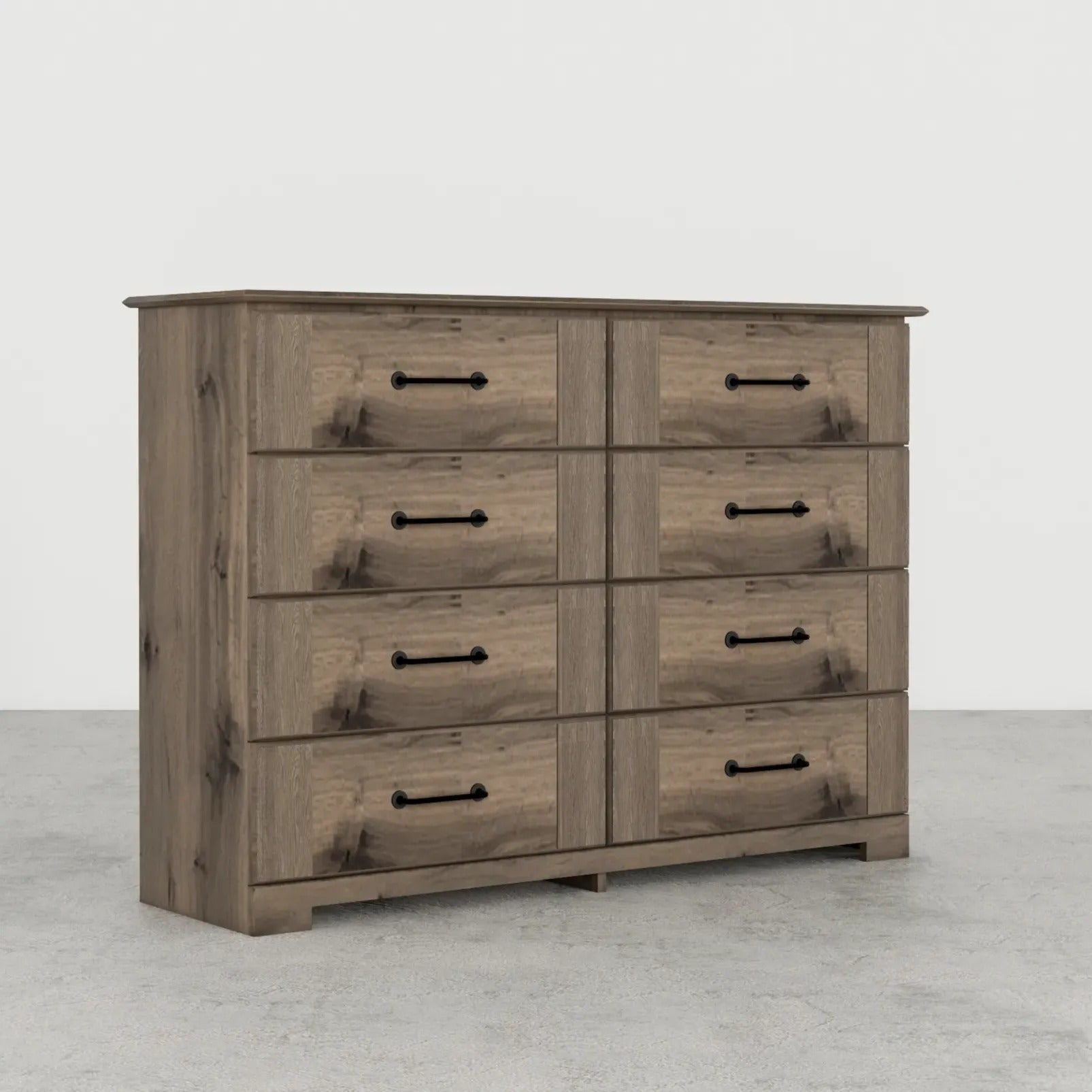 8-Drawer Dresser, Weathered Gray Ash