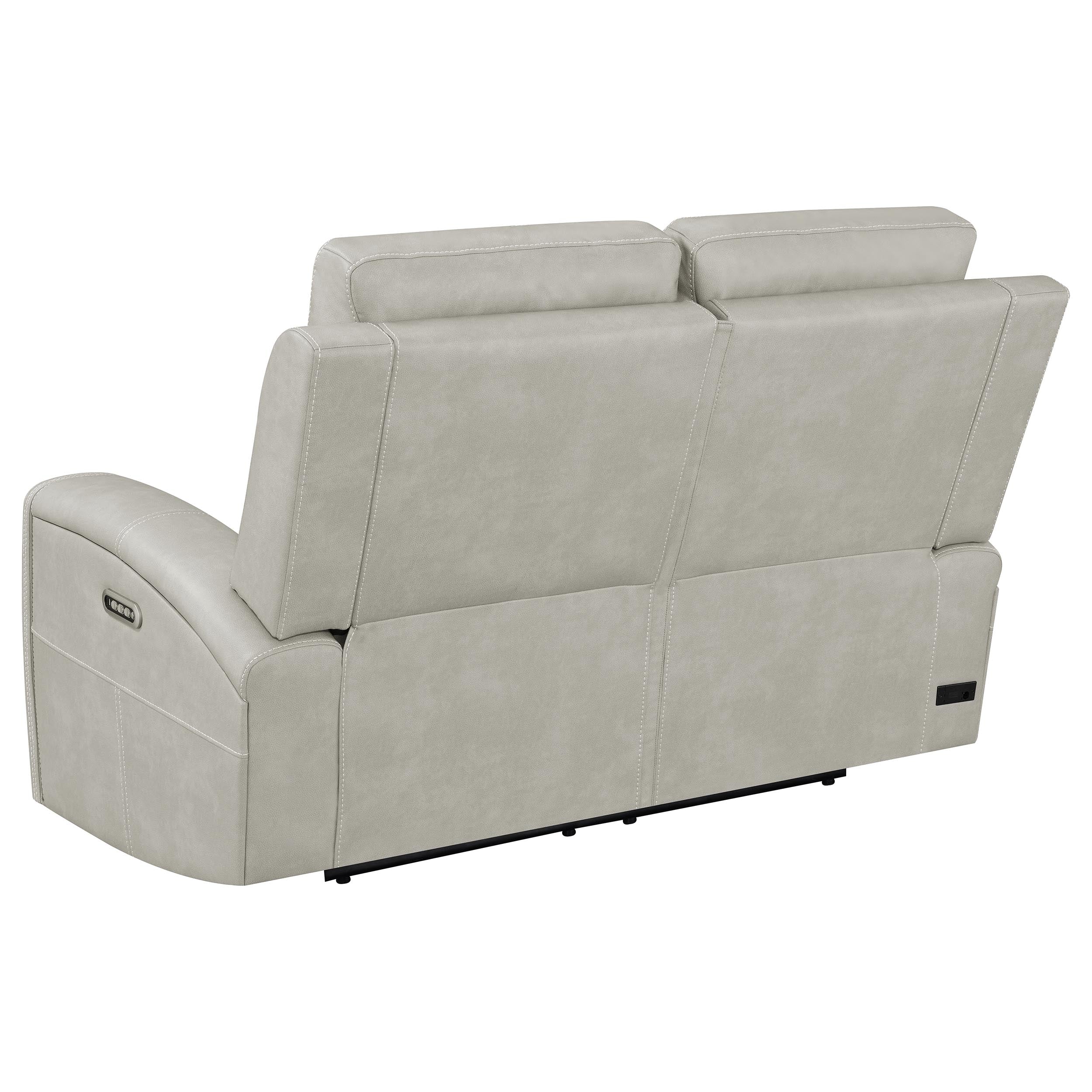 Brickston Triple Power Reclining Sofa Set Grey